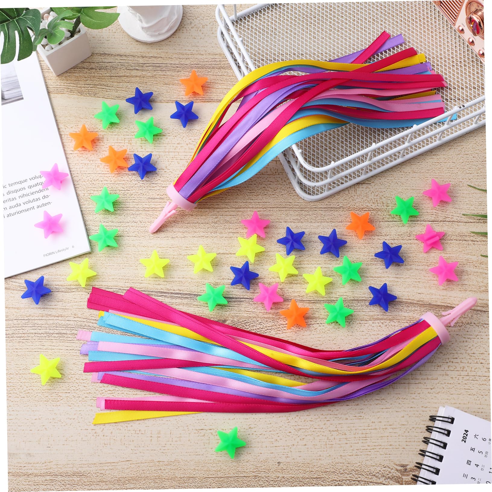 GOOHOCHY Vibrant Bike Beads 1 Set Streamers Bike Decorations for Boys and Girls Handlebar Tassels Bicycle Wheel Accessories