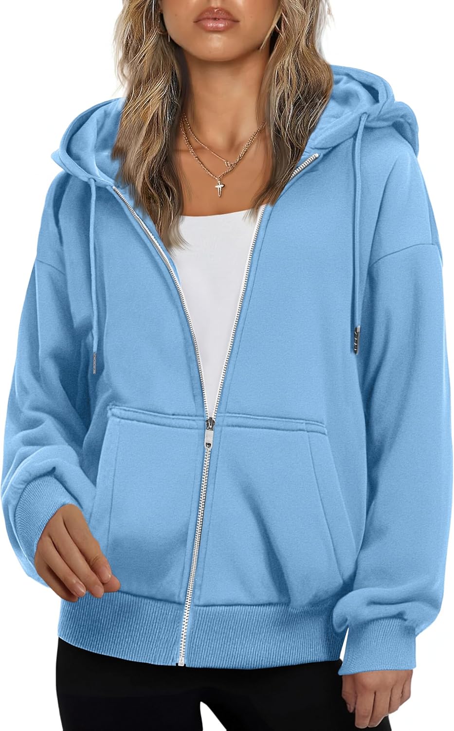 ZEAGOO Hoodies Women Zip Up Hoodie Oversized Sweatshirt Fleece Jackets Spring Fall Winter Coats 2026 Fashion - Image 2