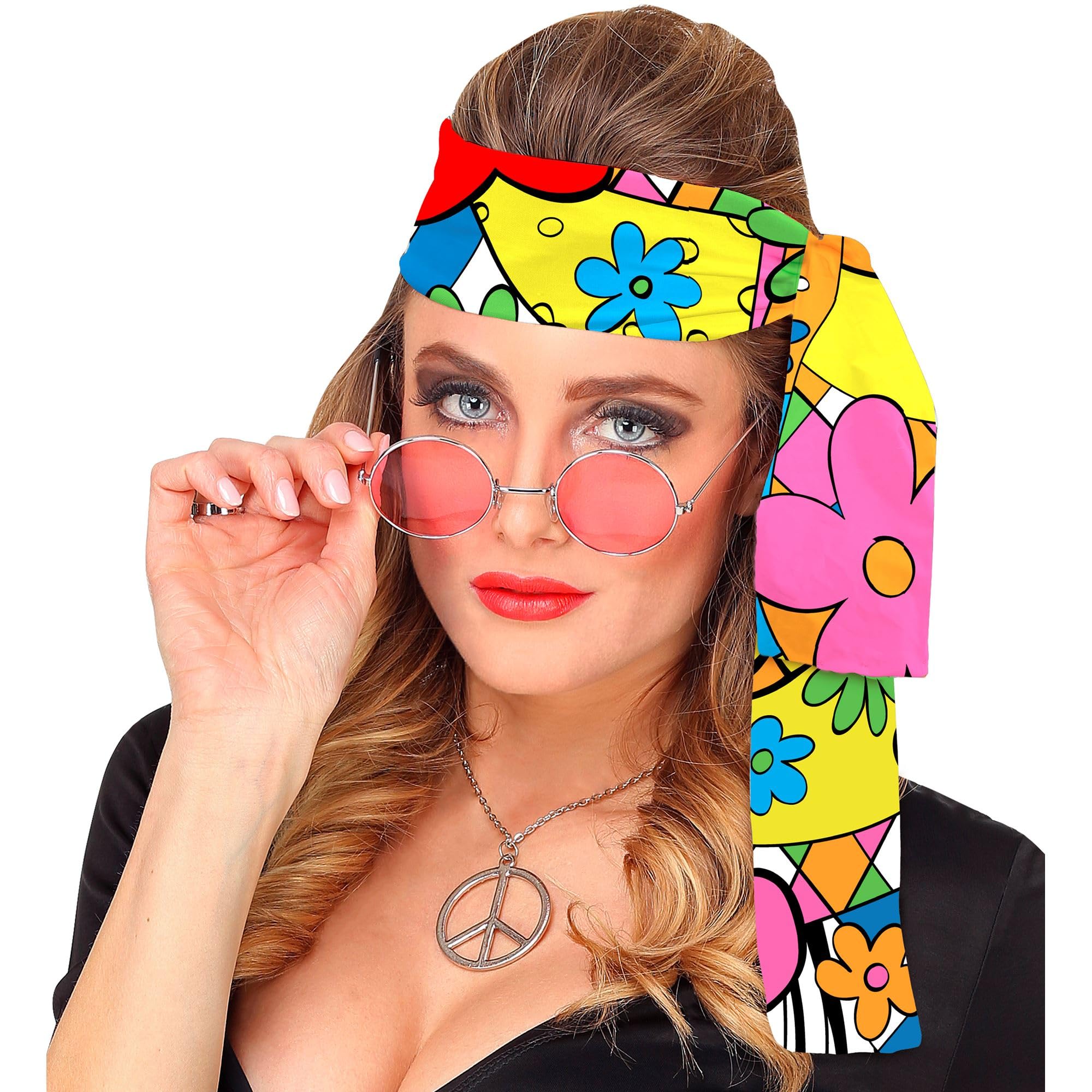 W WIDMANN MILANO Party Fashion - 1960s 70s Headband, Flower Power Headband, Hippie Accessory - Image 2