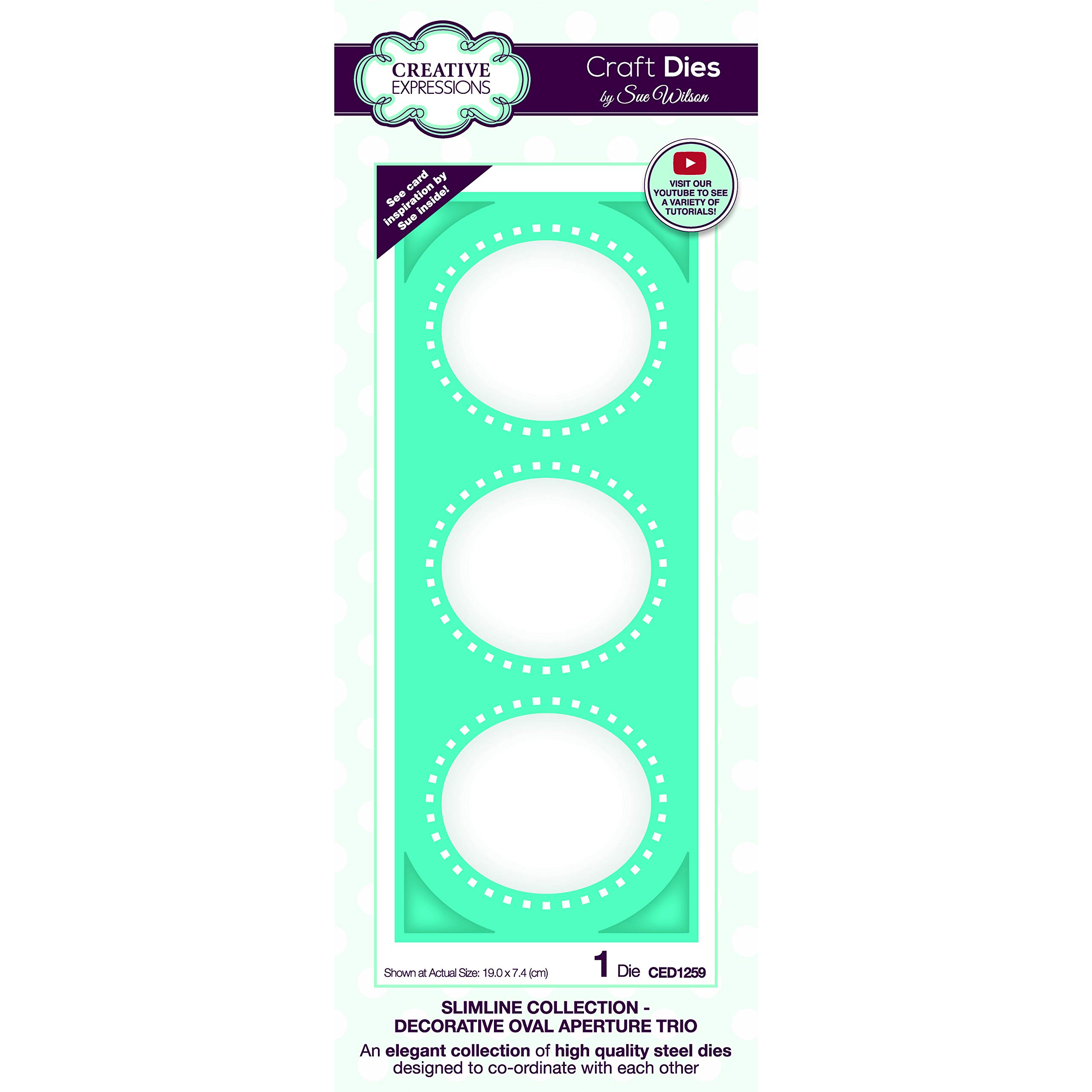 Sue Wilson - Slimline Decorative Oval Aperture Trio - Craft Die