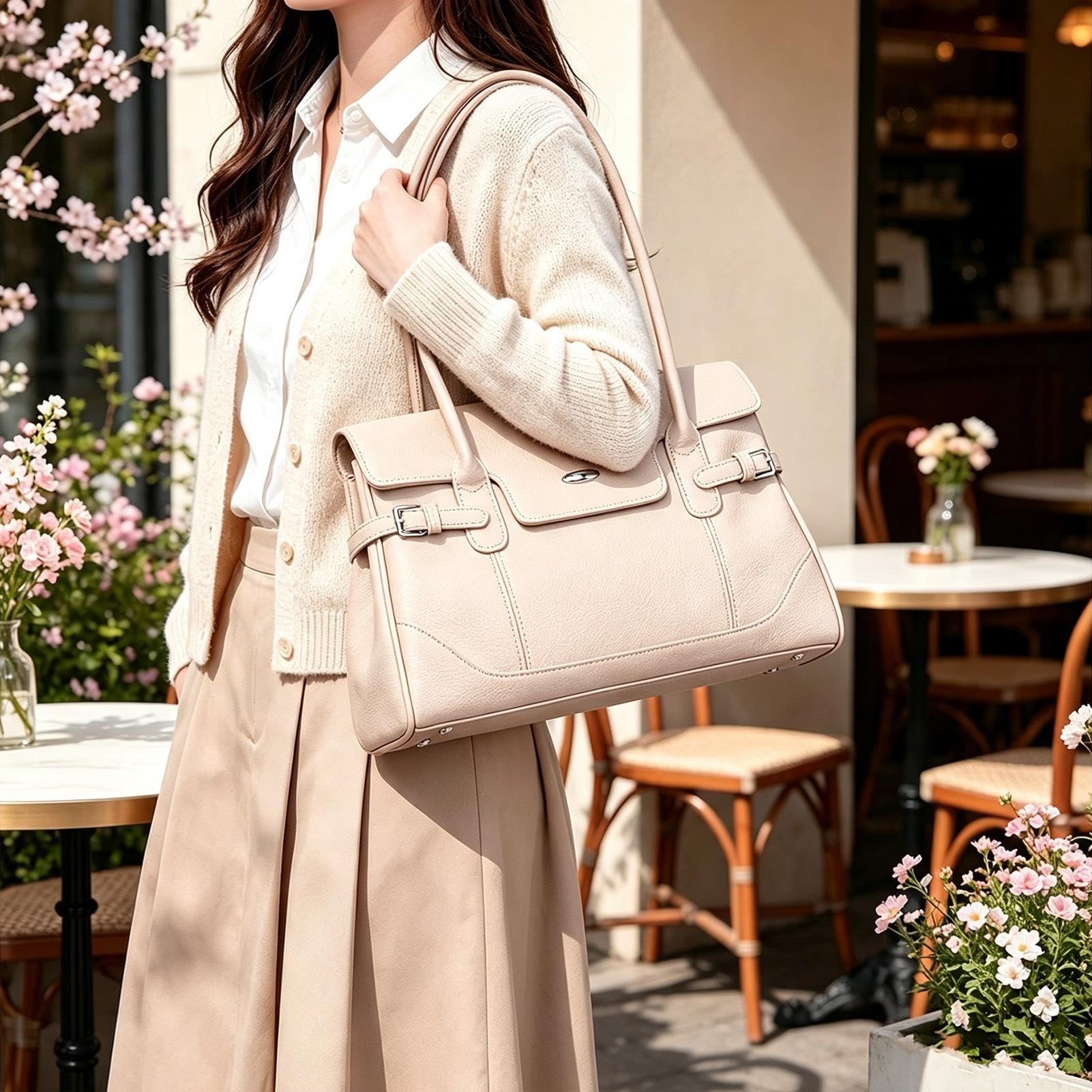 LY&SQ Set Borsa Tote per Donna Borse a Mano e Portafogli in Pelle Pu | Spose a Spalla Donna Morbide, Borsa a Mano con Manico Superiore e Set Porta Carte per Lavoro e Uso Quotidiano