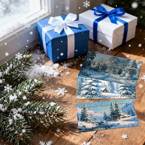 Miniatura 85 de Nuanchu 80 tarjetas postales de Navidad vintage de 4 x 6 pulgadas, tarjetas de felicitación de Papá Noel, tarjetas de Navidad retro, reimpresión