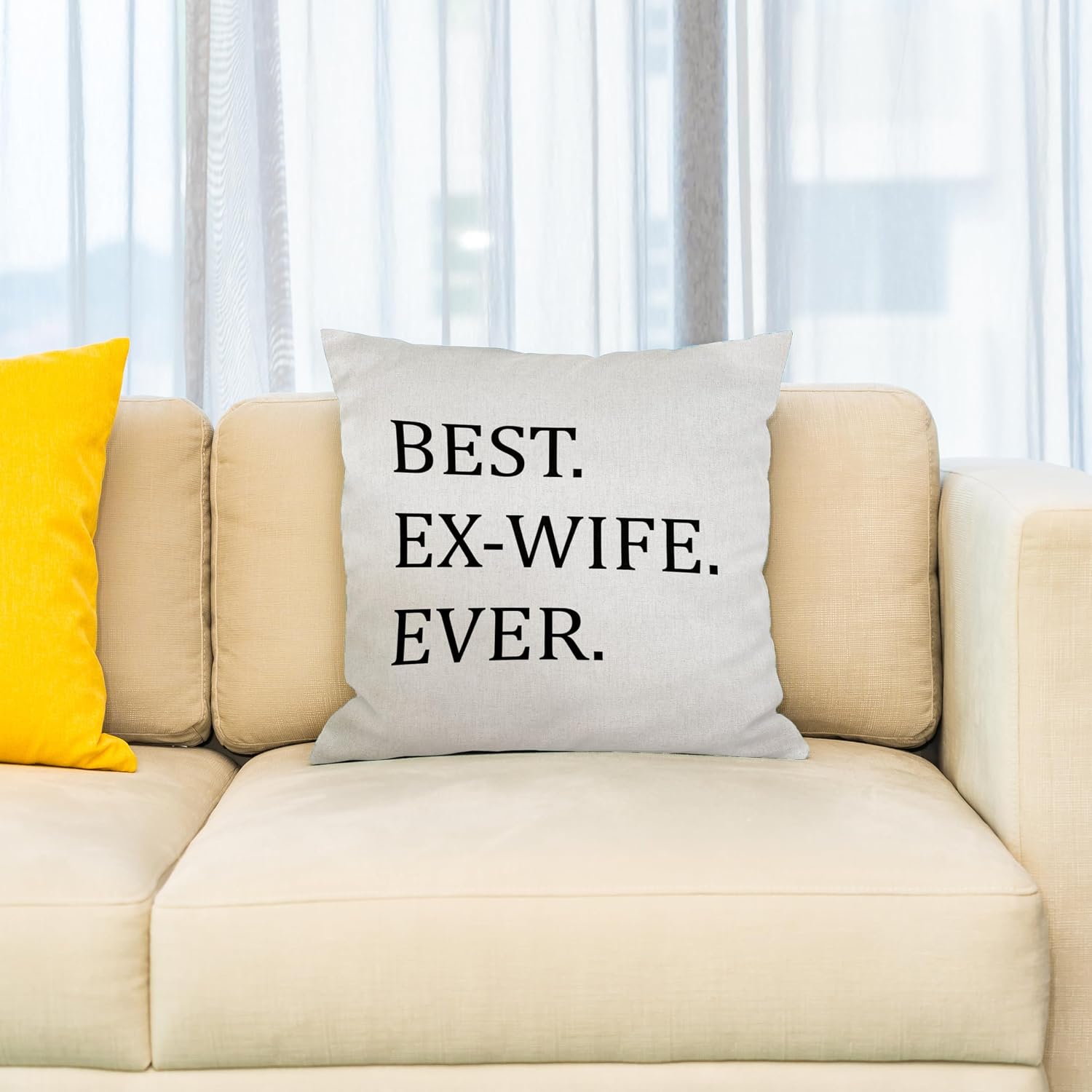 3D Rose pc_151496_1 "Best Ex-Wife Ever-Funny Gifts for Your Ex-Good Term Exes-Humorous Humor Fun Pillow Case, 16" x 16" image 2