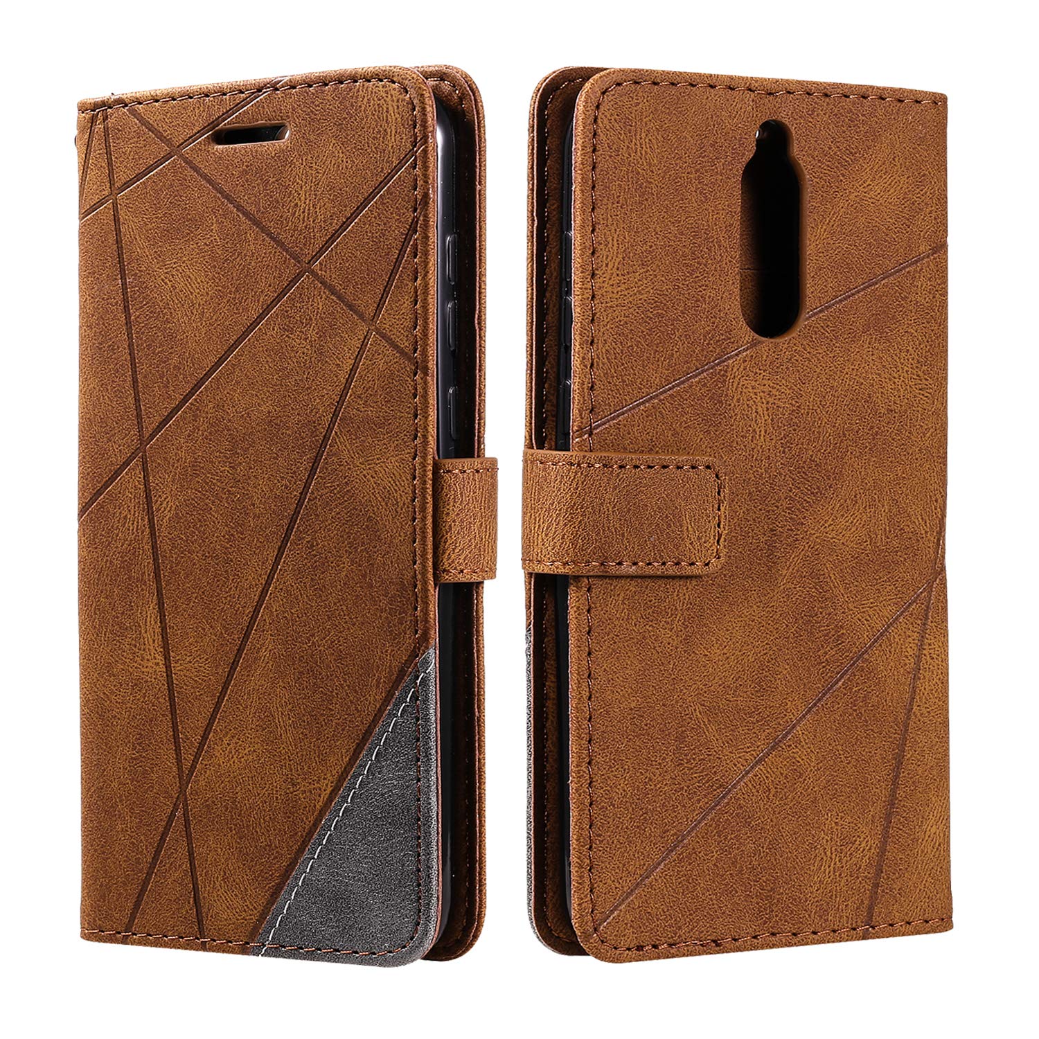 Ougger Cover per Huawei Mate 10 Lite Custodia, Portafoglio Pelle Magnetico Morbido Protettivo Silicone Flip Cover Borsa Custodie Huawei Mate 10 Lite con Slot per Schede, Gatto e Albero (Luce Viola