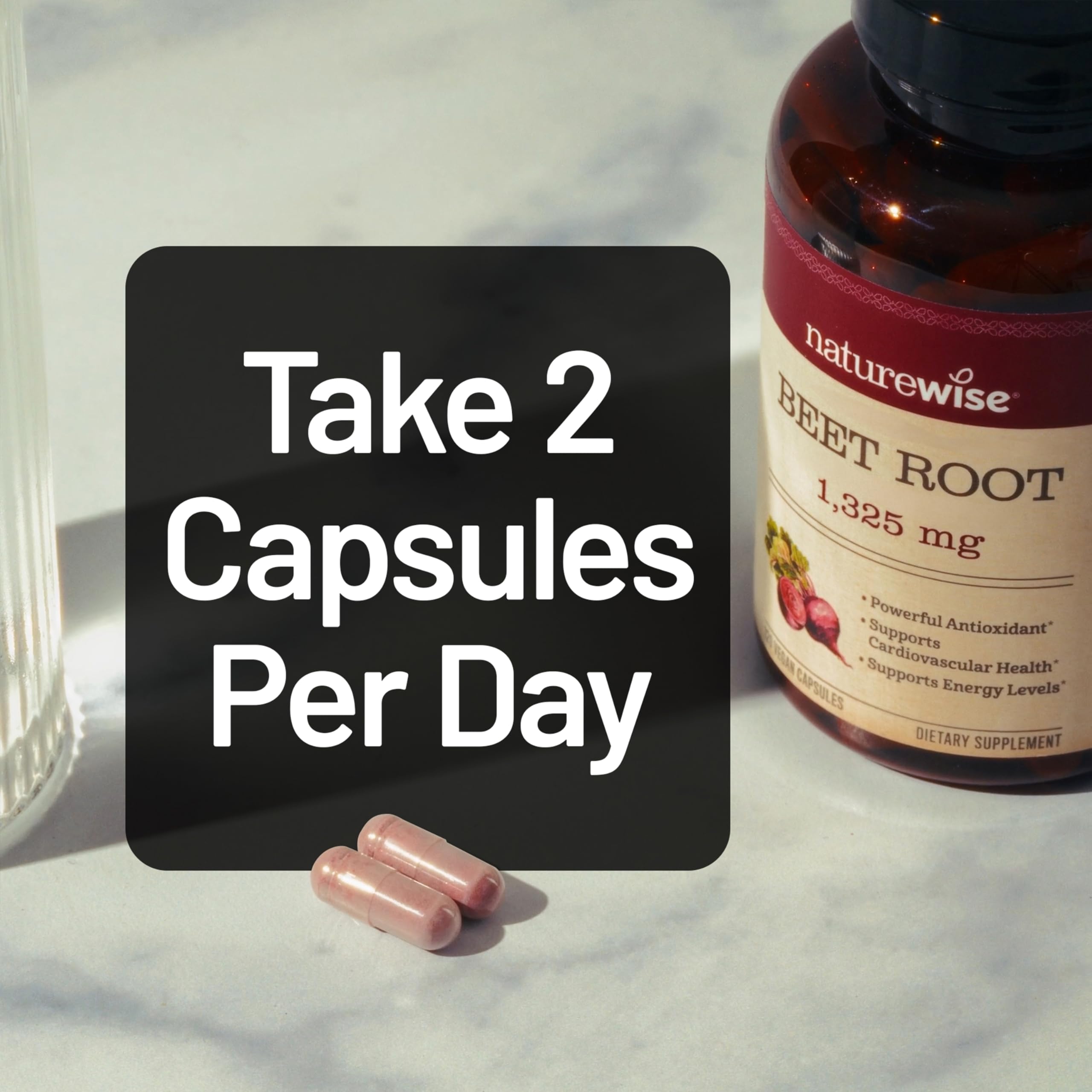 NatureWise Beet Root Capsules 1325mg with Organic Beetroot - Nitric Oxide Booster for Circulation and Heart Health Support - Vegan, Gluten-Free, Non-GMO - 120 Capsules[60 Day Supply] — Amazon image 9