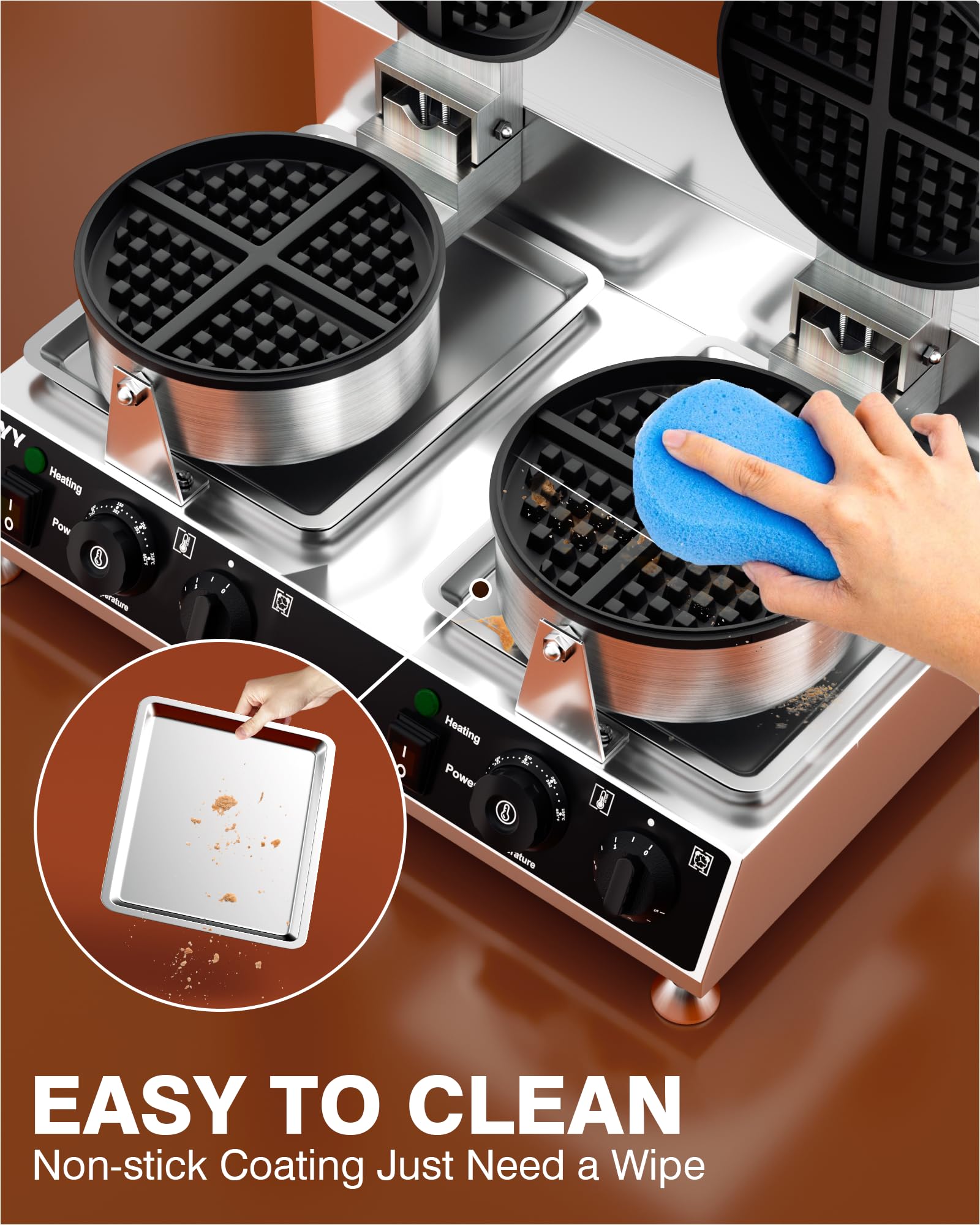 Snapklik.com : PYY Commercial Waffle Maker - Double Waffle Maker Large ...