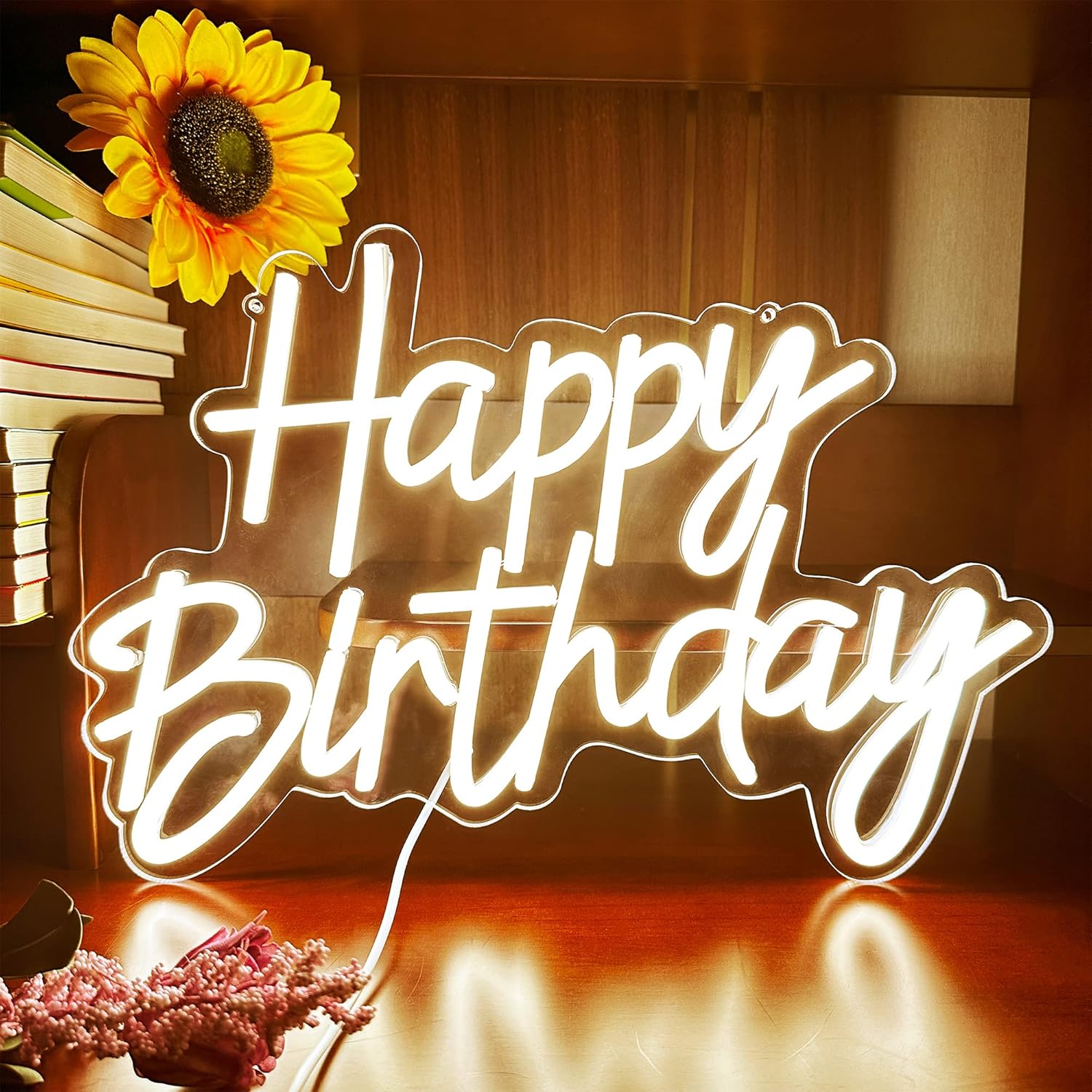 Amazon.com : Happy Birthday Neon Sign Wall Decoration Light for Bedroom ...