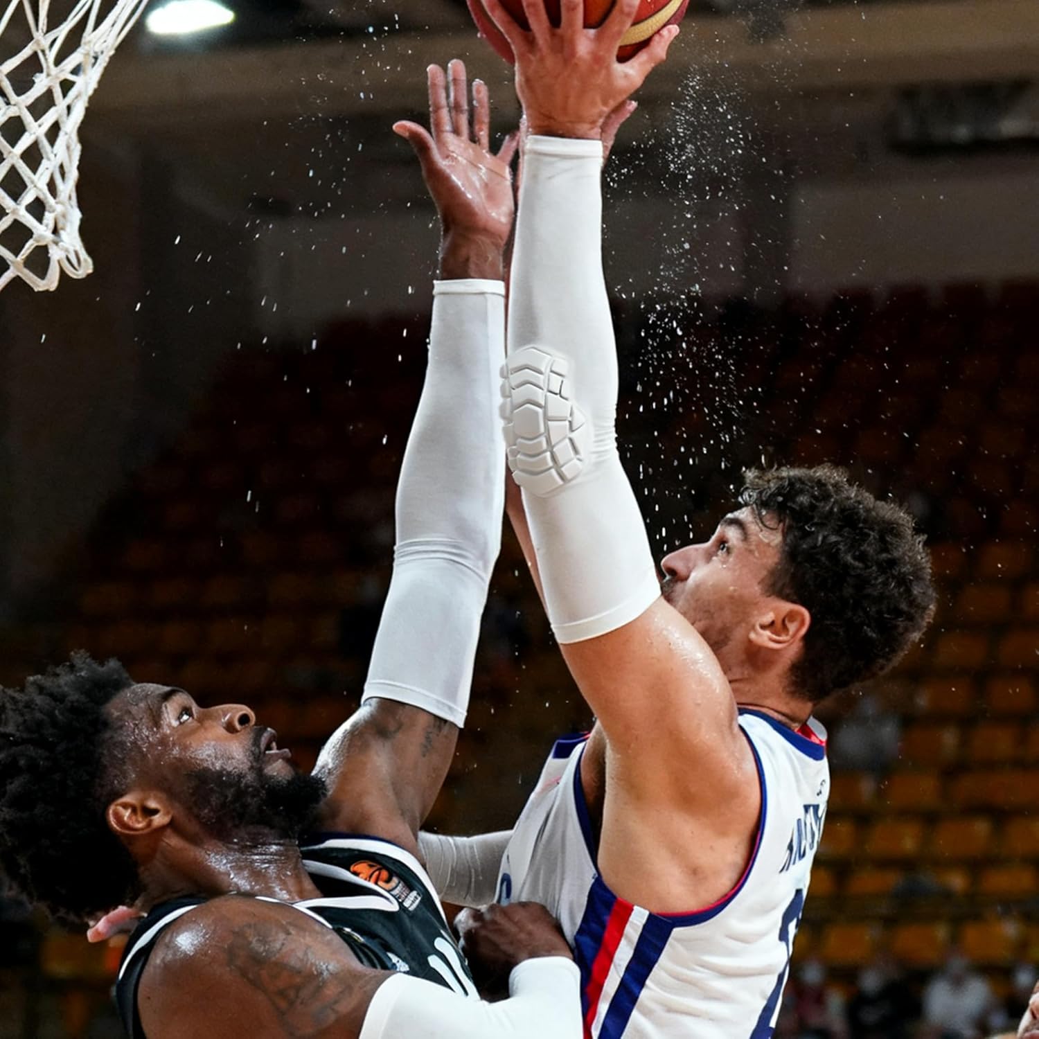 Football Arm Pads Padded Arm Sleeves Compression Elbow Pads Protective Support for Volleyball Wrestling 1 Pair - Image 3