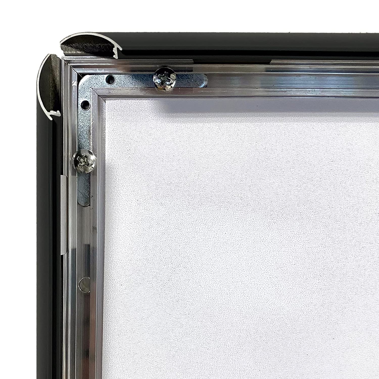 DisplayLager - 5 Cadre à Clipser A2, 5 pièces, Noir | Cadre pour Affiches avec Profil en Aluminium argenté de 25 mm | avec vitre de Protection antireflet et matériel de Fixation