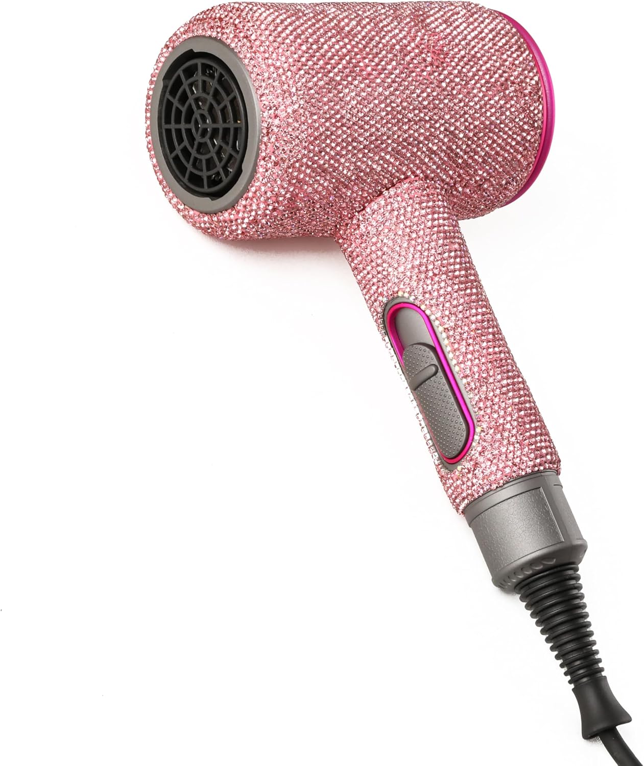 Ionic Hair Dryer, Frizz Free Fast Dryer with Diffuser, 1800W Professional Ionic Hair Blow Dryer with 3 Heat/2 Speed, 3 Temperature & 2 Wind Speed for Women and Men (Pink)