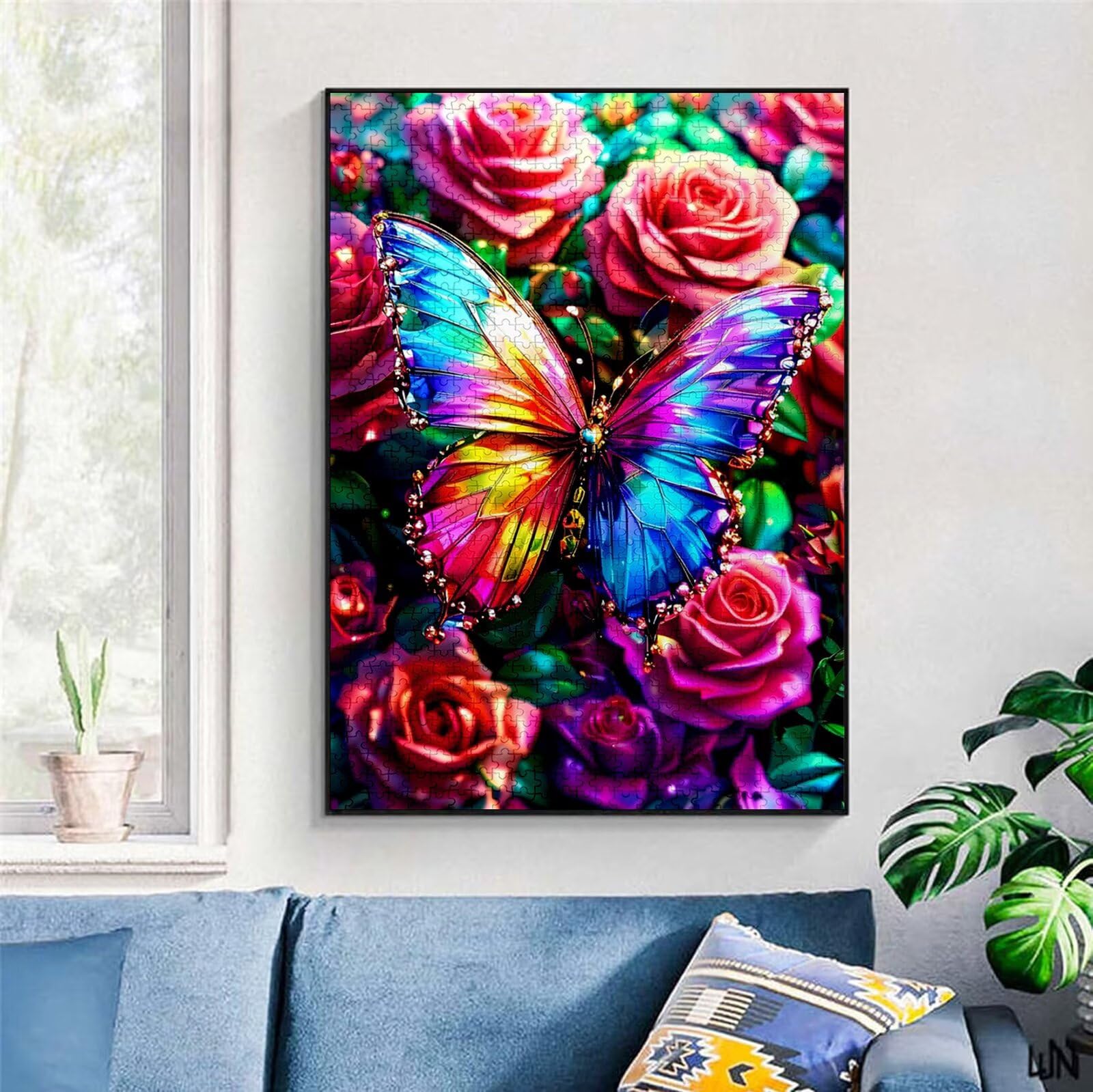 Puzzle 5000 Pezzi, 3 4 5 Anni Puzzle Rosa 6 7 8 Anni Giochi Educativi Sostenibili Con Motivi Per Adulti Da Gioco in Legno Di Alta Qualità Jigsaw Farfalla per Gioco Familiare, 2026 Regalo Natale H-7820