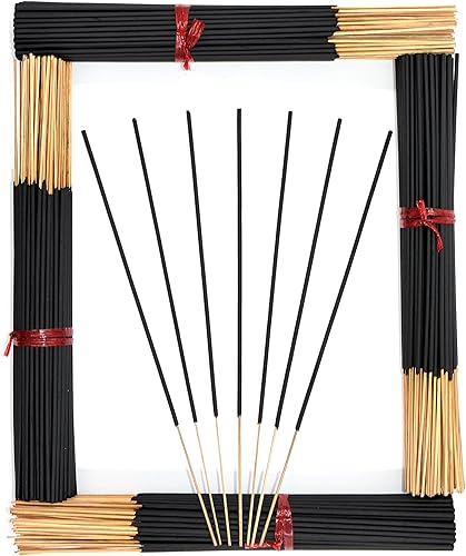 Miniatura 6 de 300 varillas de incienso negro carbón sin perfume de 11 pulgadas, 100% carbón natural, joss y bambú de 11 pulgadas, para hacer incienso de