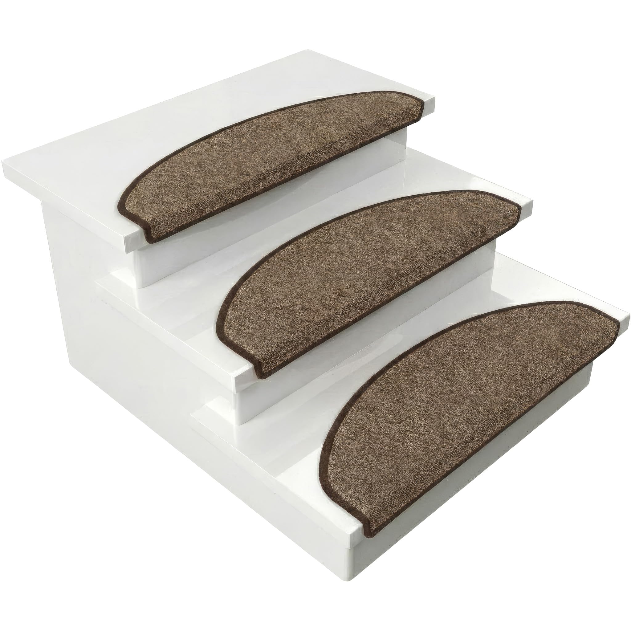 casa pura London Stair Mats and Stair Carpet for Indoor Use - Stairs in 1 pcs or Individually - Light Brown