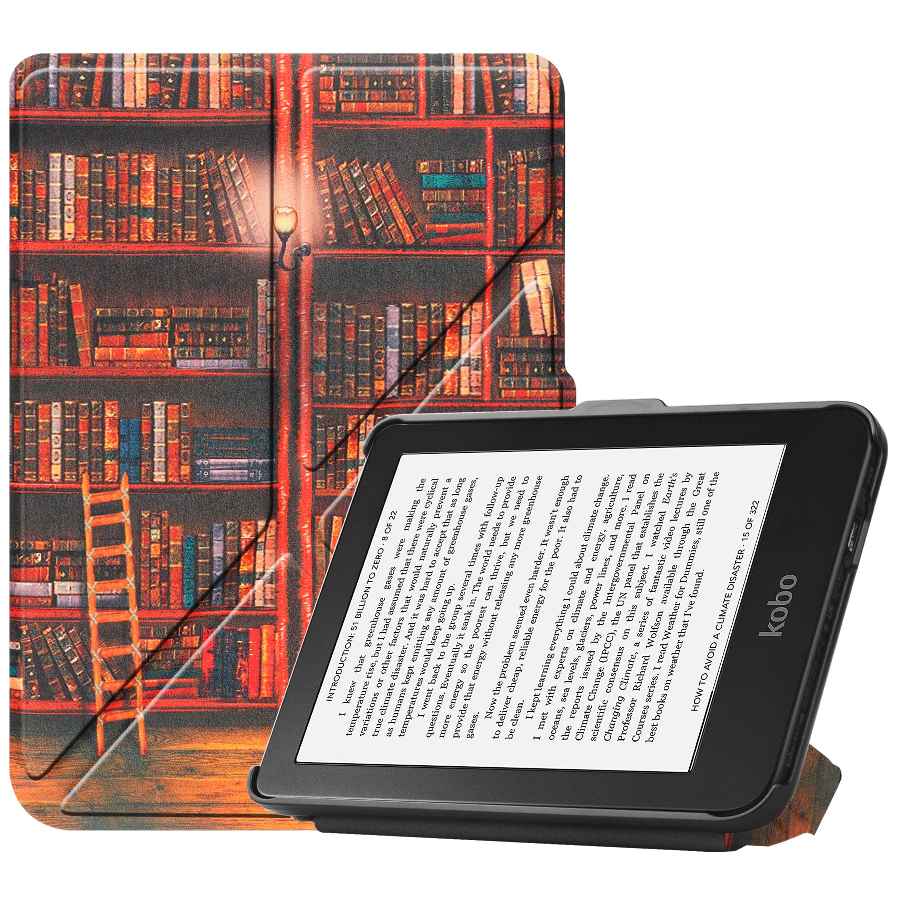 Slimshell - Funda Ligera De Piel Sintética Para Kobo Clara 2E 2E De 6 Pulgadas, Color Claro, 6