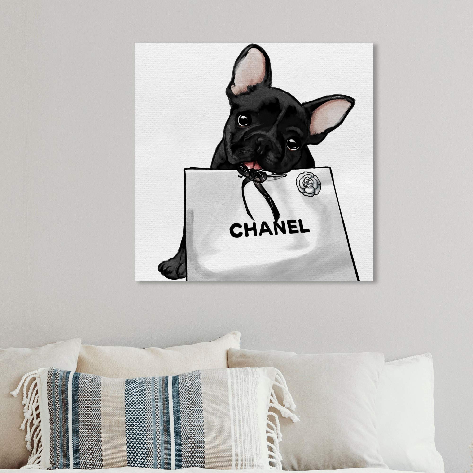 Amazon.com: Oliver Gal 'Frenchie Glam White Bag' The Dogs and