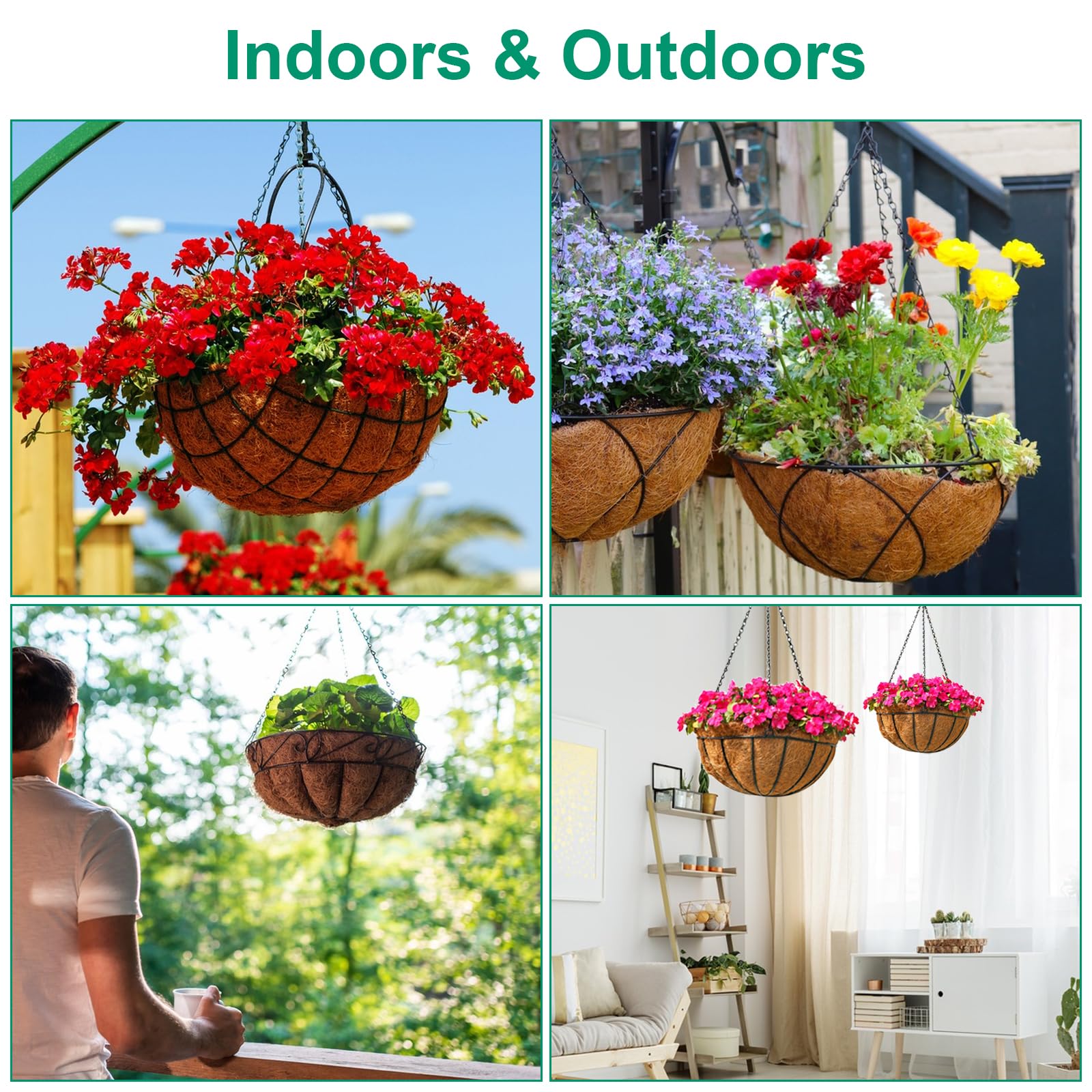 EROCK Paquete De 2 Macetas De Fibra De Coco De Repuesto Para Macetas, 24  Pulgadas De, image size:1600x1600