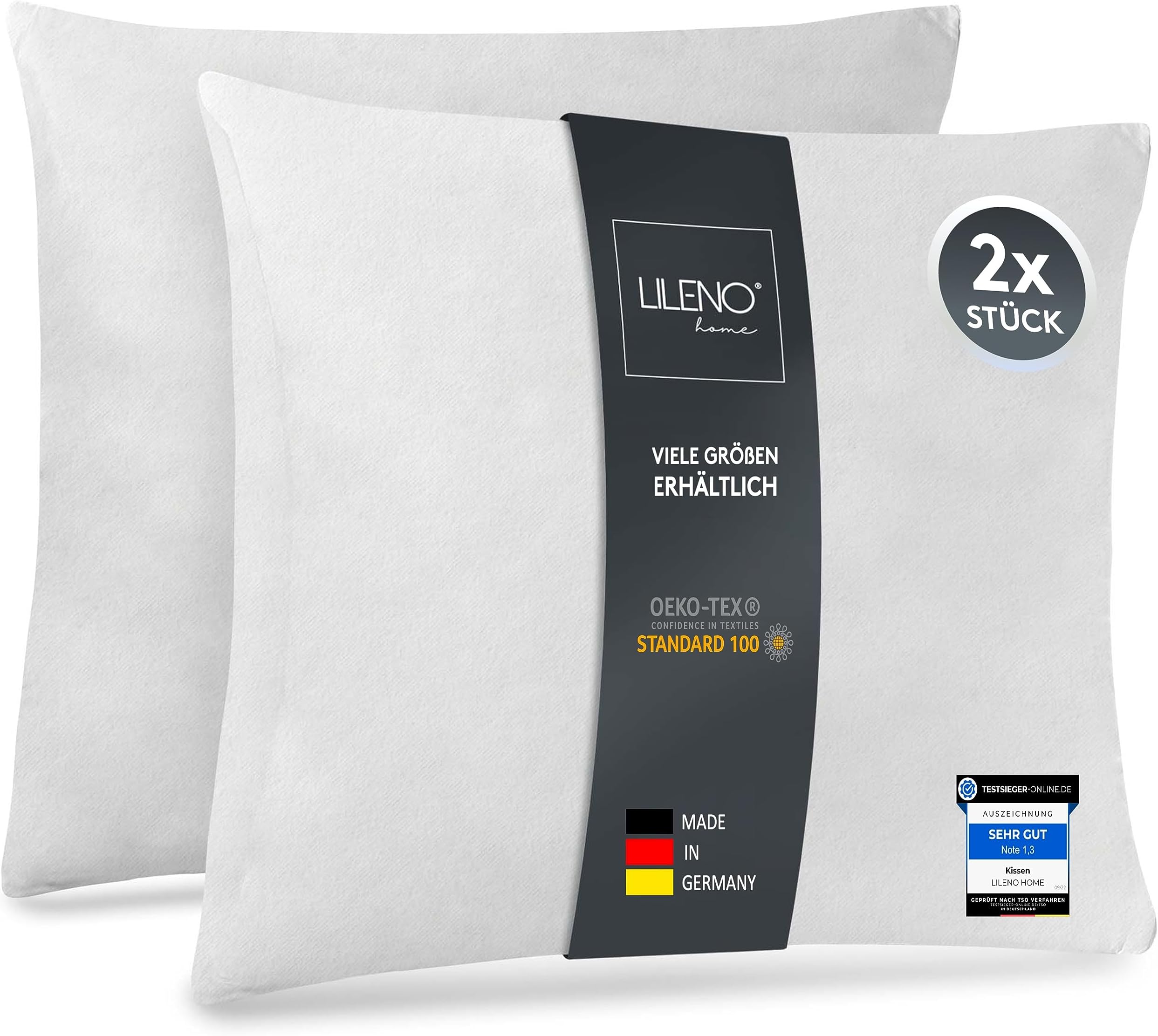 LILENO HOME 1er Set Kissenfüllung 45x45 cm 40°C waschbares
