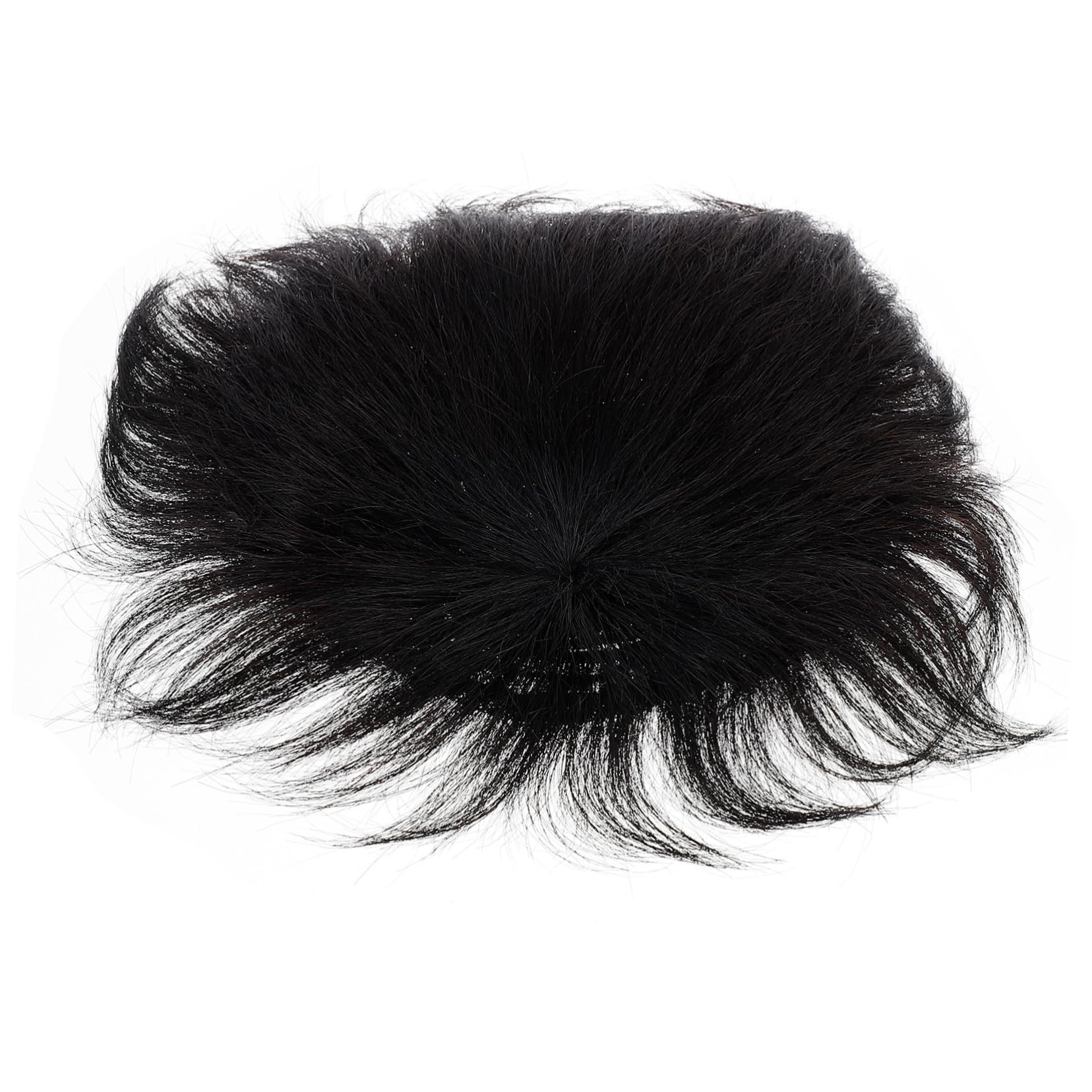 Homoyoyo Extension per Chioma da Uomo Clip, Pezzo di Parrucca Naturale 16x18 Cm, Copertura Calvizie Maschile Traspirante Rete, Adatta per Uso Quotidiano, Feste e Cosplay