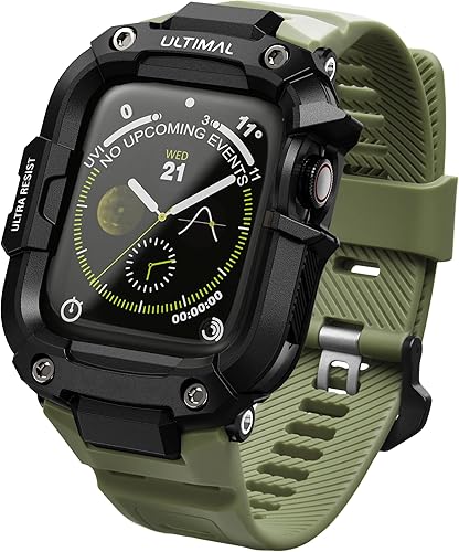 Miniatura 1 de ULTIMAL Compatible con correas de Apple Watch de 1.772 in1.732 in1.929 in, para Apple Watch Series UltraUltra 2987654SESE2 para hombre, con funda