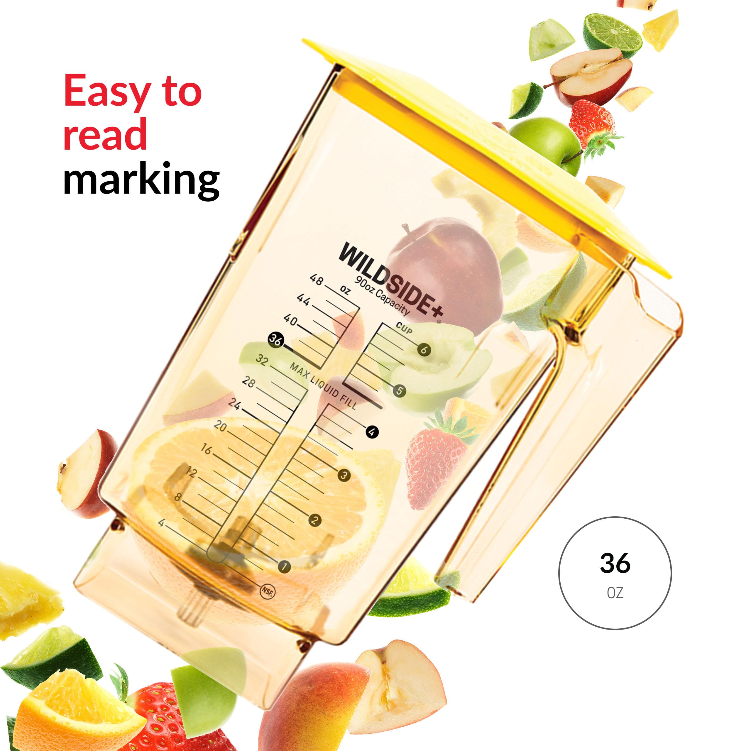 Blendtec WildSide+ Brocca Per Frullatore - 2.66 Litri, Tritano, Senza BPA, Compatibile Con Frullatori Blendtec Consumer