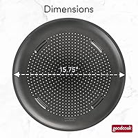 Vista 5 de GoodCook AirPerfect Sartén Antiadherente para Pizza de 16" – Sartén para Pizza para Horno, Sartén Redonda Perforada para Pizza, Sartén para Hornear