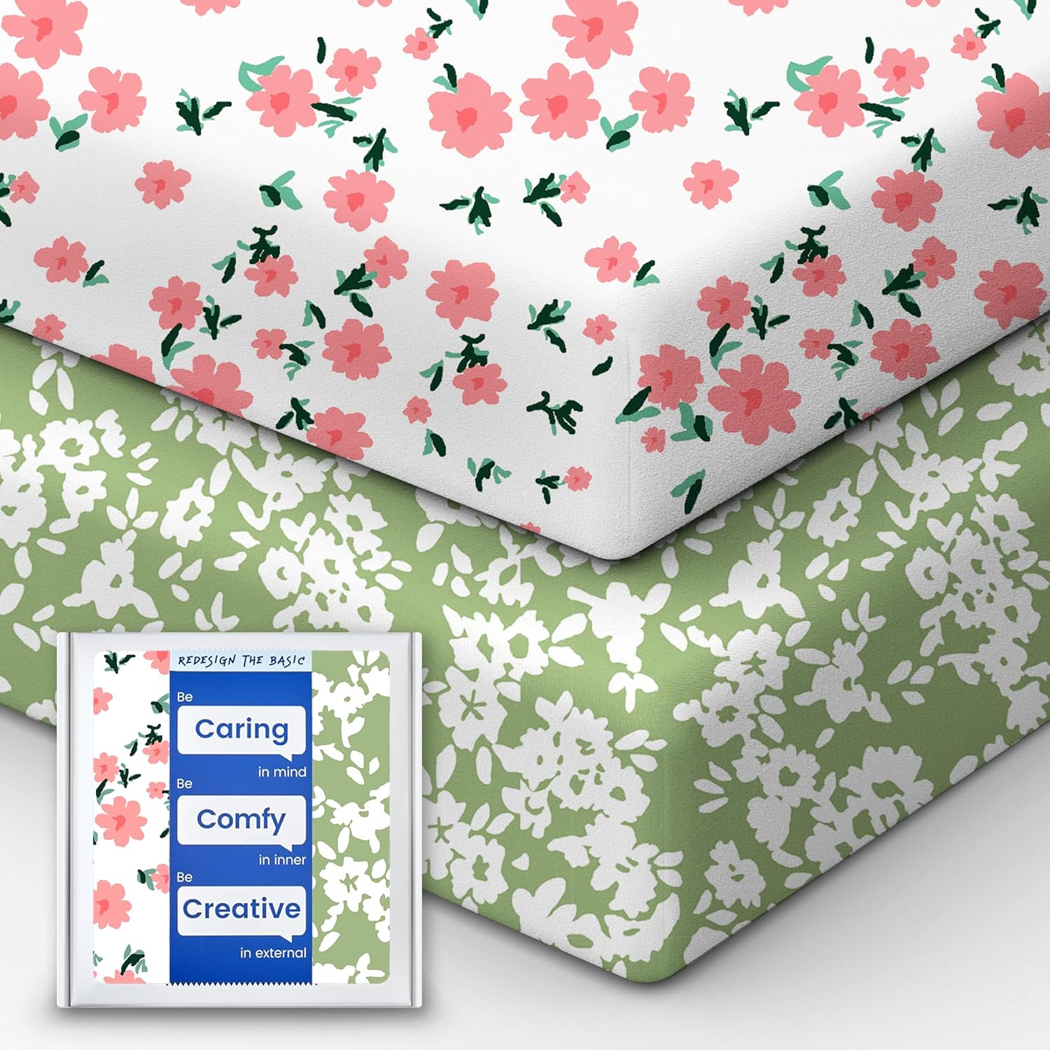 TotBasic Premium Stretchy Crib Sheets (2Pack) Hypoallergenic, Silky