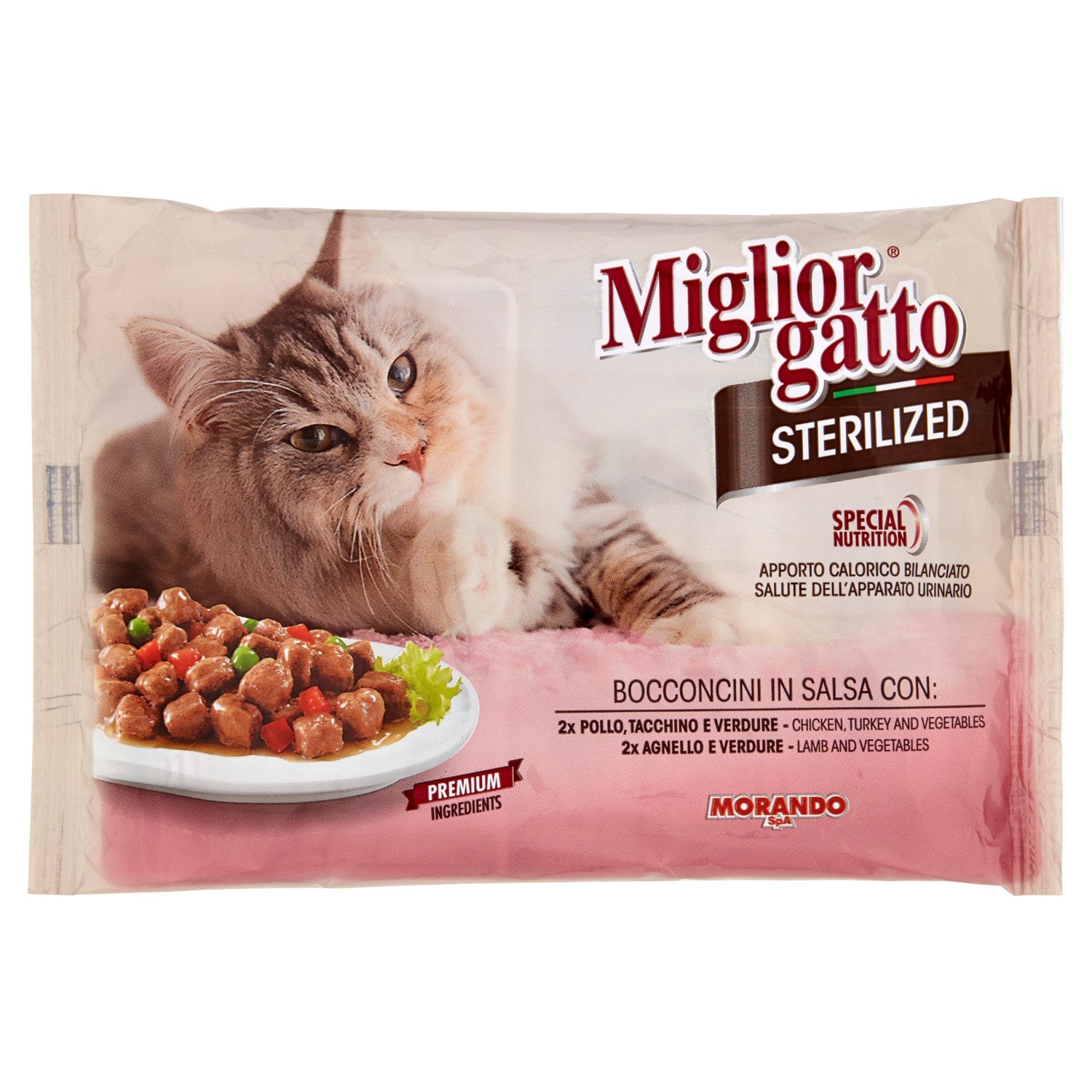 Miglior Gatto Sterilized Sachets, Red, Pack Of 4