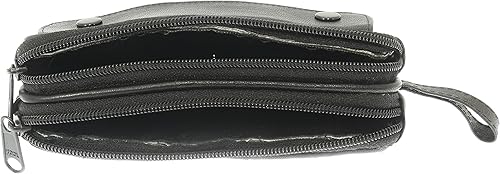 Miniatura 6 de Suave piel de cordero Double espectáculoCarcasa con Trabilla para Cinturón negro Negro