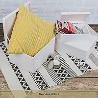 Vista 8 de Caja de almacenamiento grande de madera blanca con tapa con bisagras 30 x 20 x 14 cm (+-1.27 cm) Caja de regalo para herramientas, juguetes