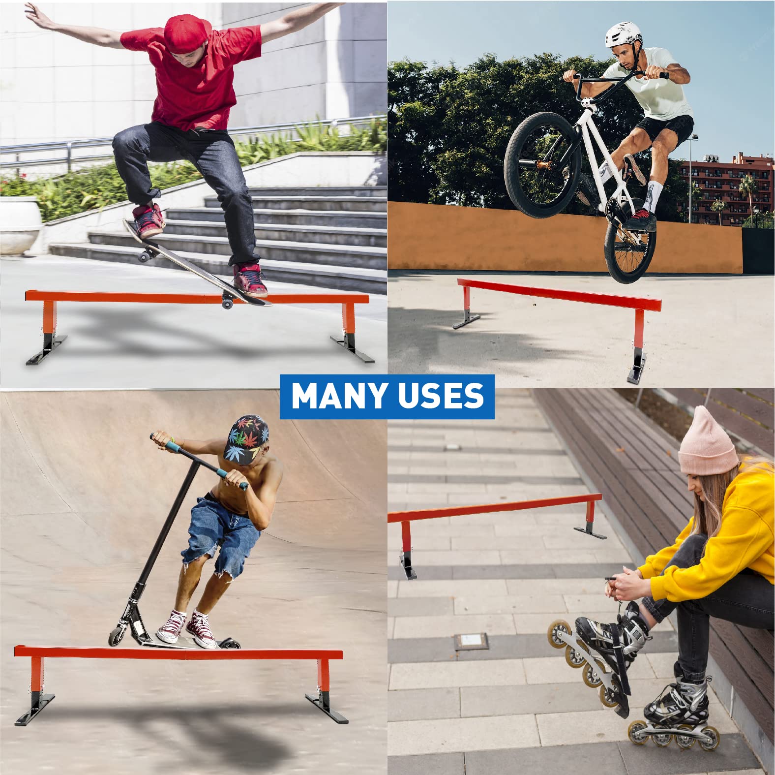Amazon | Rad Rail スケートボードレール グラインドランプ – 高耐久