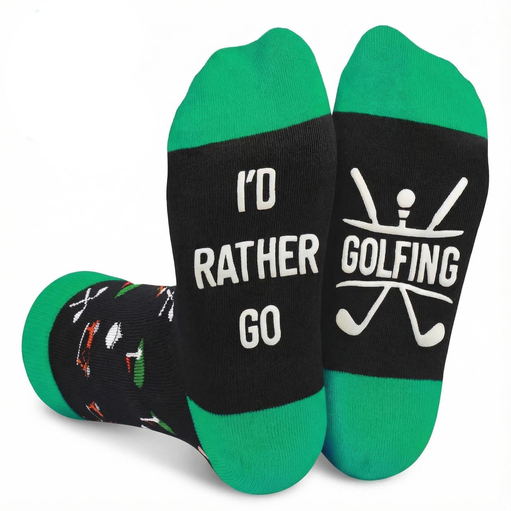 GiftGem Golf Socks Novelty Accessories, Funny Golf Gifts for Men, Unique Stocking Stuffers, Cool Birthday Gift Idea for Adults Teen Boys Golfer