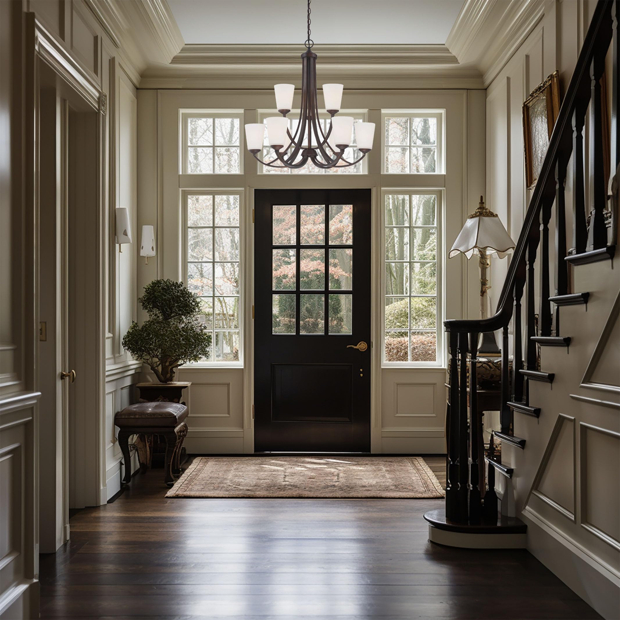 Minka Lavery 4969-284 Overland Park Chandelier, 9-Light, 900 Total