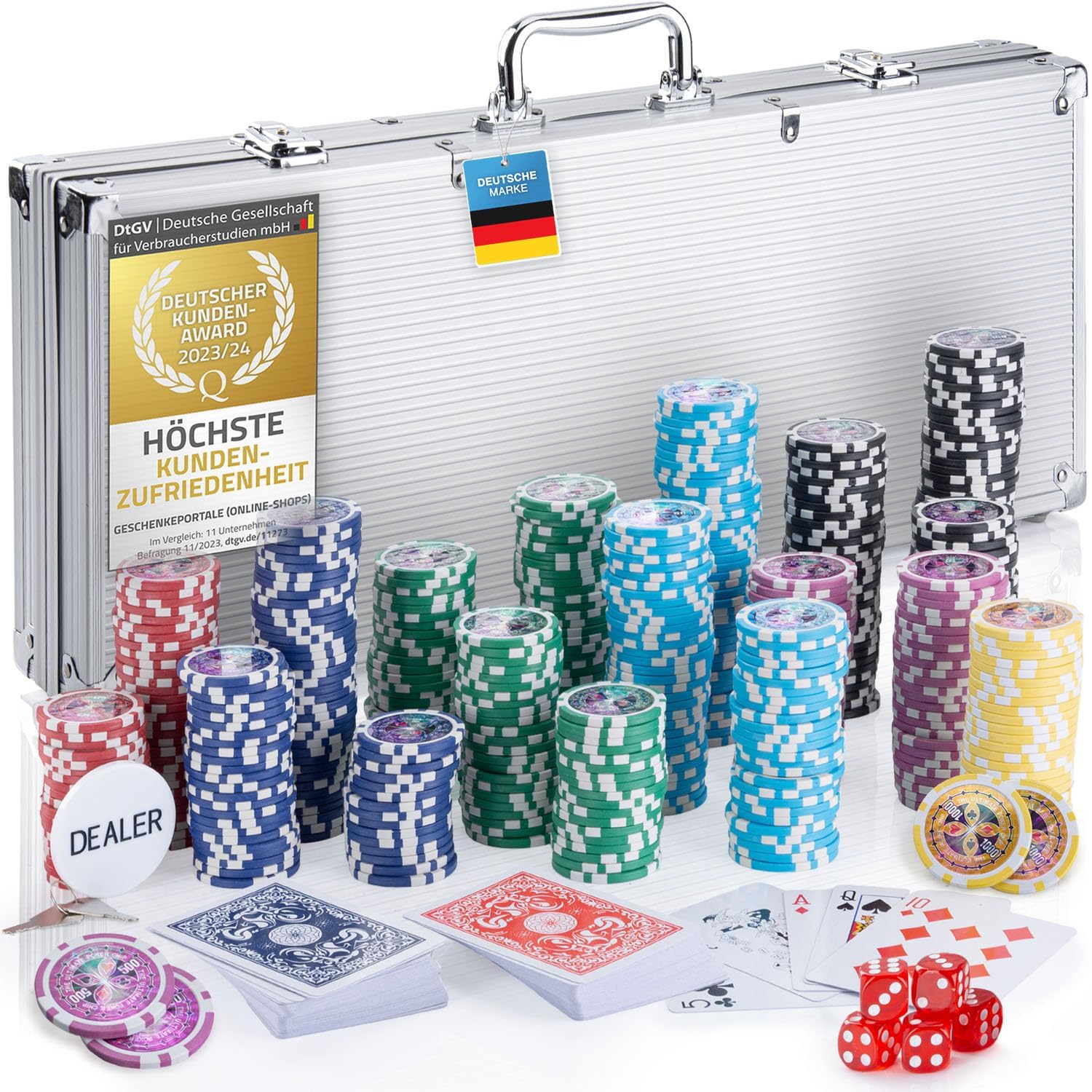 GOODS+GADGETS® Mallette Poker 500 Jetons