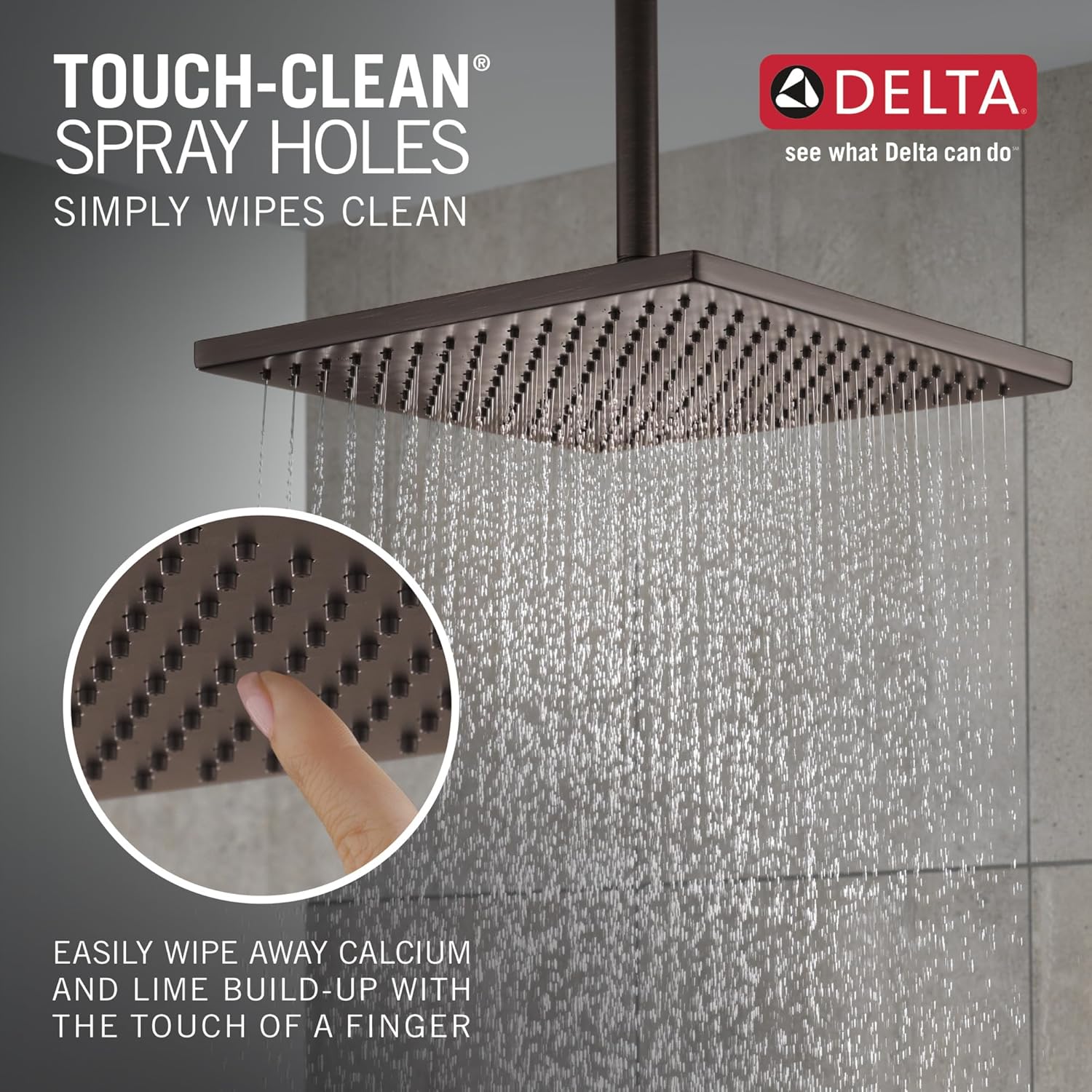 DELTA FAUCET 52159-RB25 Single-Setting Metal Raincan Head, Without Shower Arm, Venetian Bronze