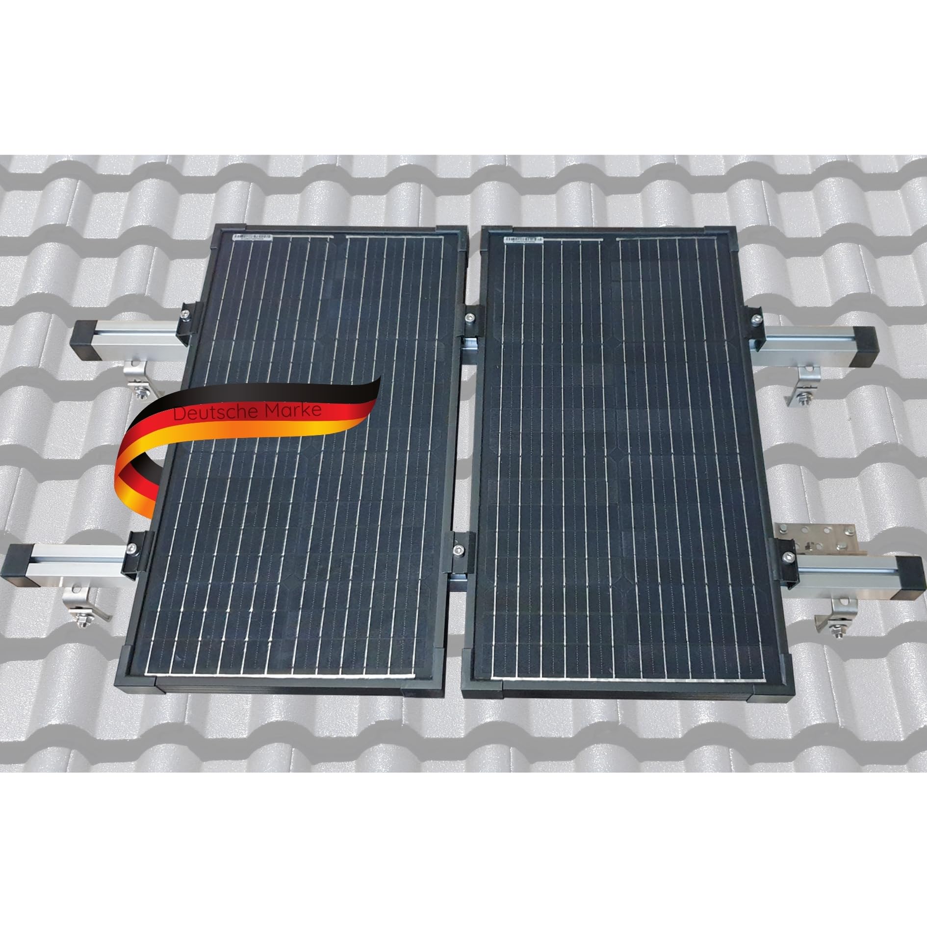 SCHWAIGER SOZM2250 Solarmodul Montage-Set Ziegeldach Befestigung Solarpanel Balkonkraftwerk Halterung Dachmontage Dachhalterung Solaranlage Dach-Halter PV-Module