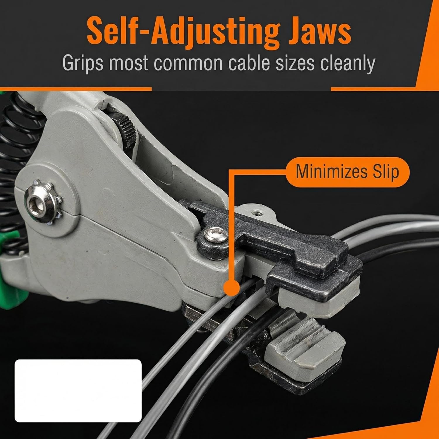 Wire stripper, Self-Adjusting Automatic Stripping Pliers with Adjustable Stop and Spring Return, Green Grip Handles for Home and Workshop Wiring, 1 Piece