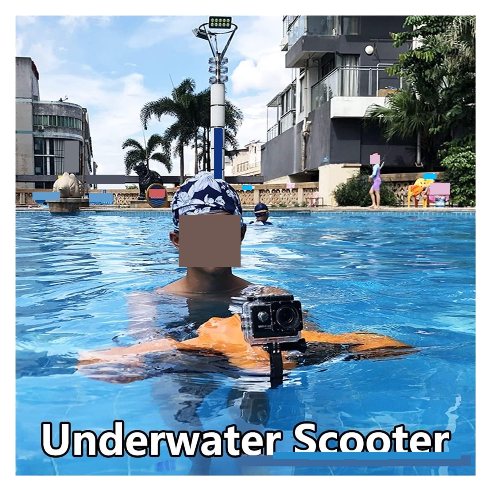 Scooter subacqueo, 2 Pezzi di Propulsore Subacqueo per Lo Snorkeling, Le Immersioni, Il Nuoto, L'attrezzatura per La Propulsione, Scooter d'Acqua Portatile per Piscina