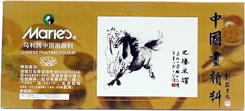 12 Colors Maries Chinese Painting Colour