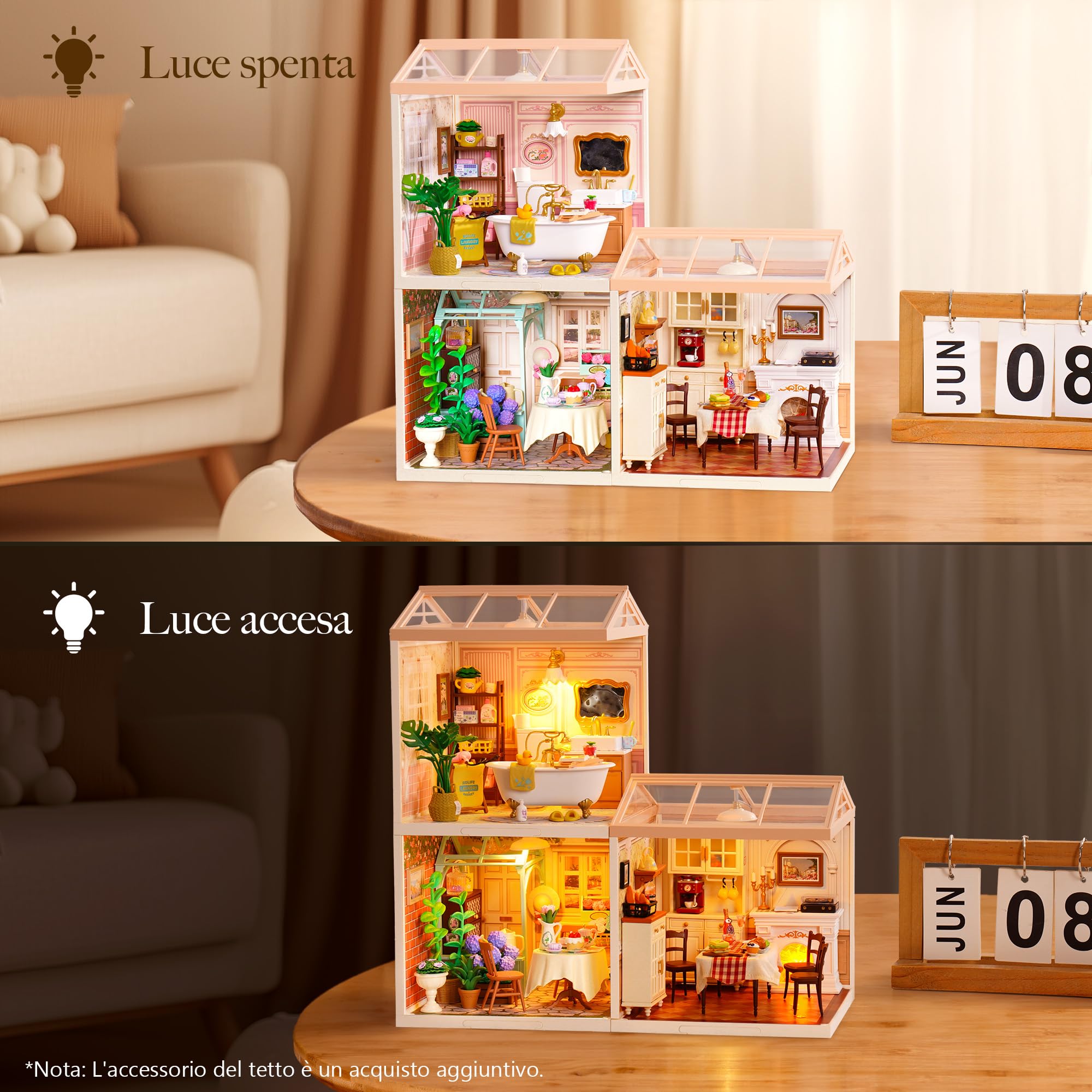 Rolife Super Creator Kit di Costruzione Fai da Te Casa in Miniatura, Kit di Costruzione Miniatura, Costruire da Soli, Decorazione per Scrivania o Libreria, Kit di Modelli di Costruzione, Diorama, Kit