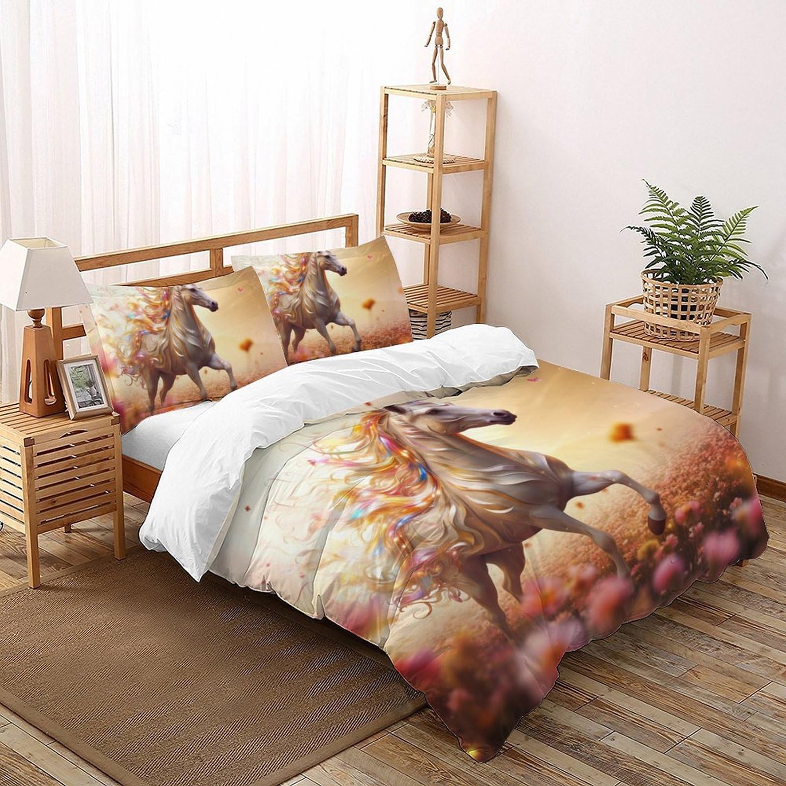 Housse de couette 3D enfants avec fermeture éclair et taies d'oreiller