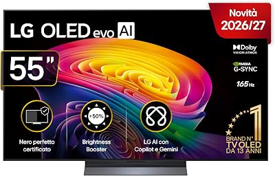 LG OLED evo AI 55 Pollici, Serie C6 2026 Smart TV 4K - OLED55C64LA