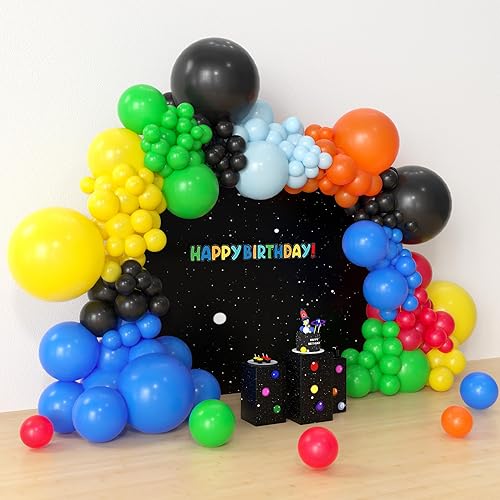 Miniatura 1 de HYOWCHI A-mong Game Us Party Supplies Balloon Arch - 147 Pcs A-mong Game Us Balloon Garland Arch Kit, Blue Green Red Yellow Orange Balloon Arch For