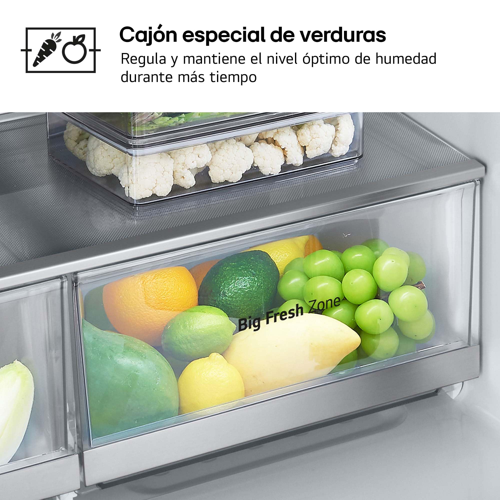 LG GMG861MBAE - Frigorífico American Combi InstaView, Clasificación E, 508 L, Door Cooling, Linear Cooling, UVNano, 1,80 m, Acero texturizado antihuellas