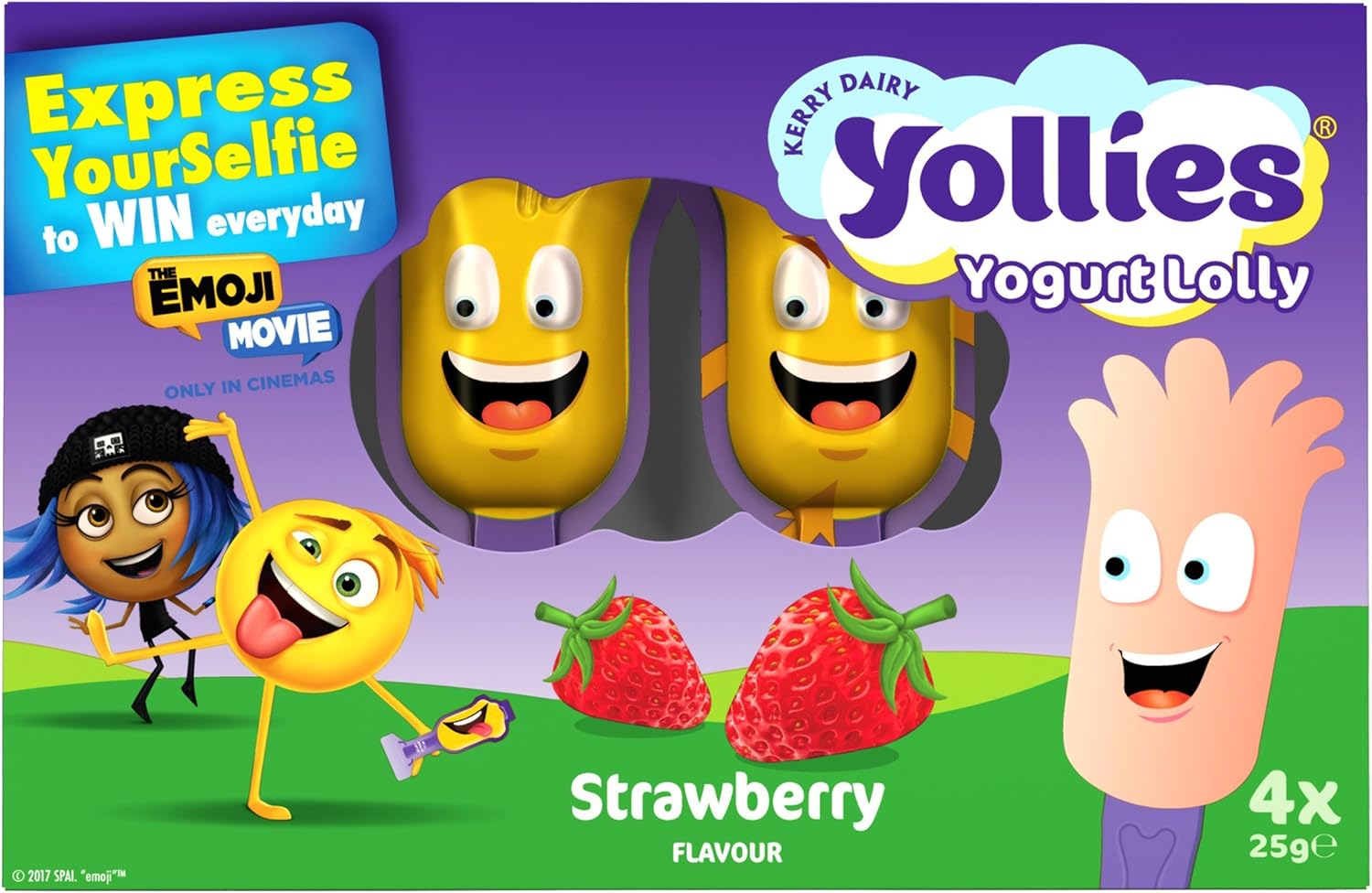 Strings & Things Yollies Yogurt Lollies Strawberry Flavour, 4 x 25g