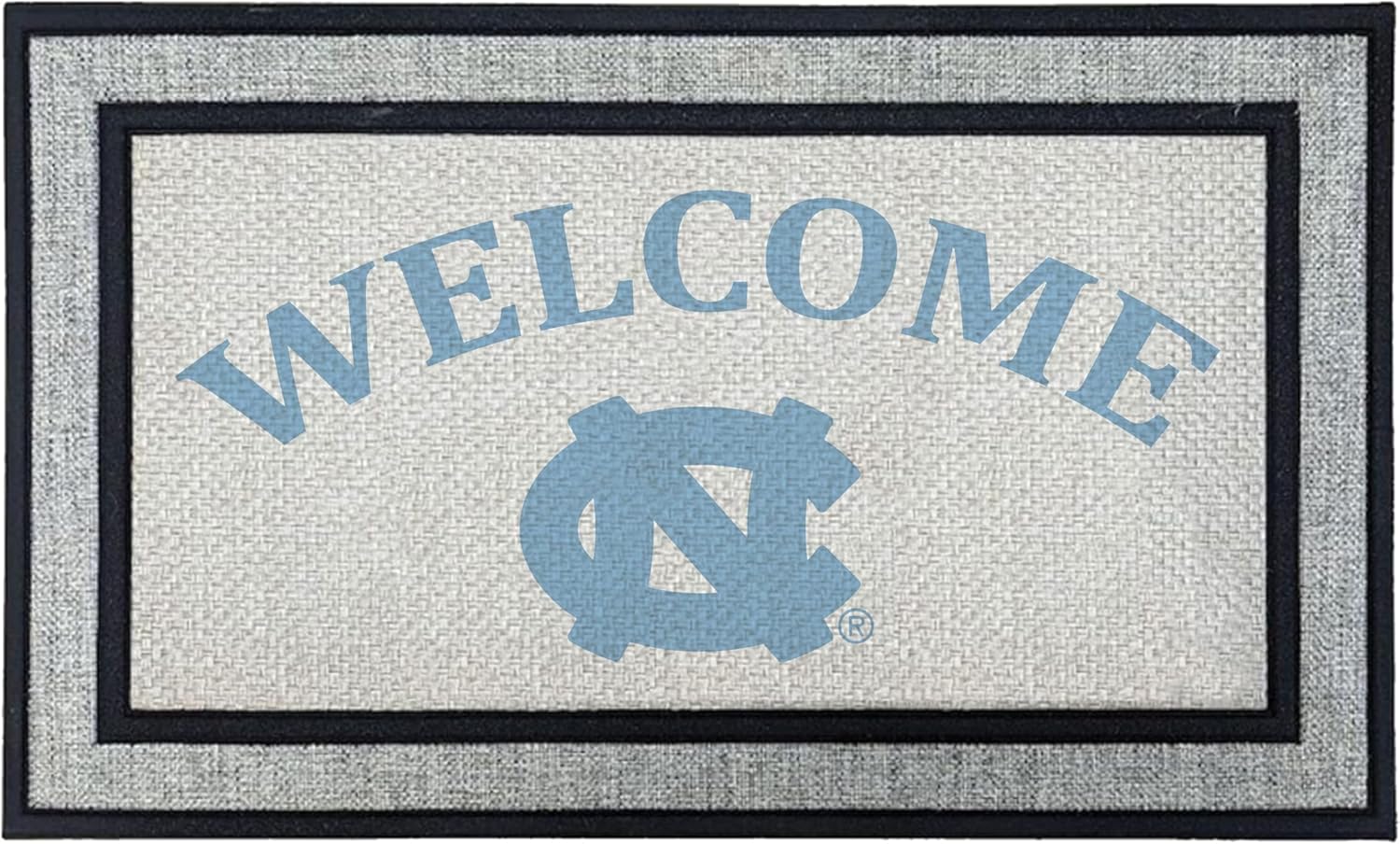 KH Sports Fan 18x30 Gray North Carolina Tar Heels Welcome Doormat NCAA Rug