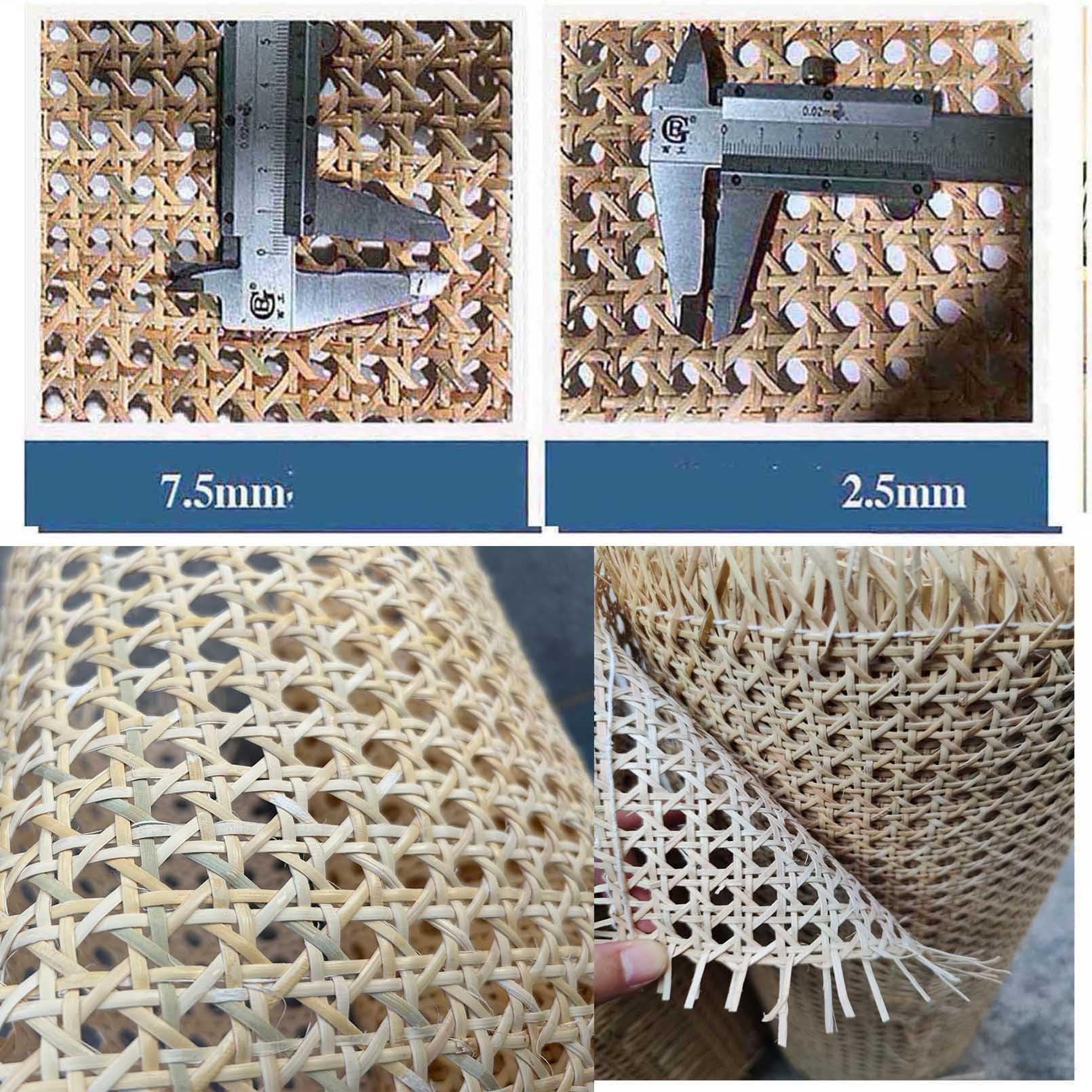 Rollo de Malla Tejida de ratán Natural: lámina de Malla Hexagonal Tejida para proyectos de Bricolaje de Piel y decoración del hogar (45 x 100 cm). Ideal para Manualidades, tapicería y proyec