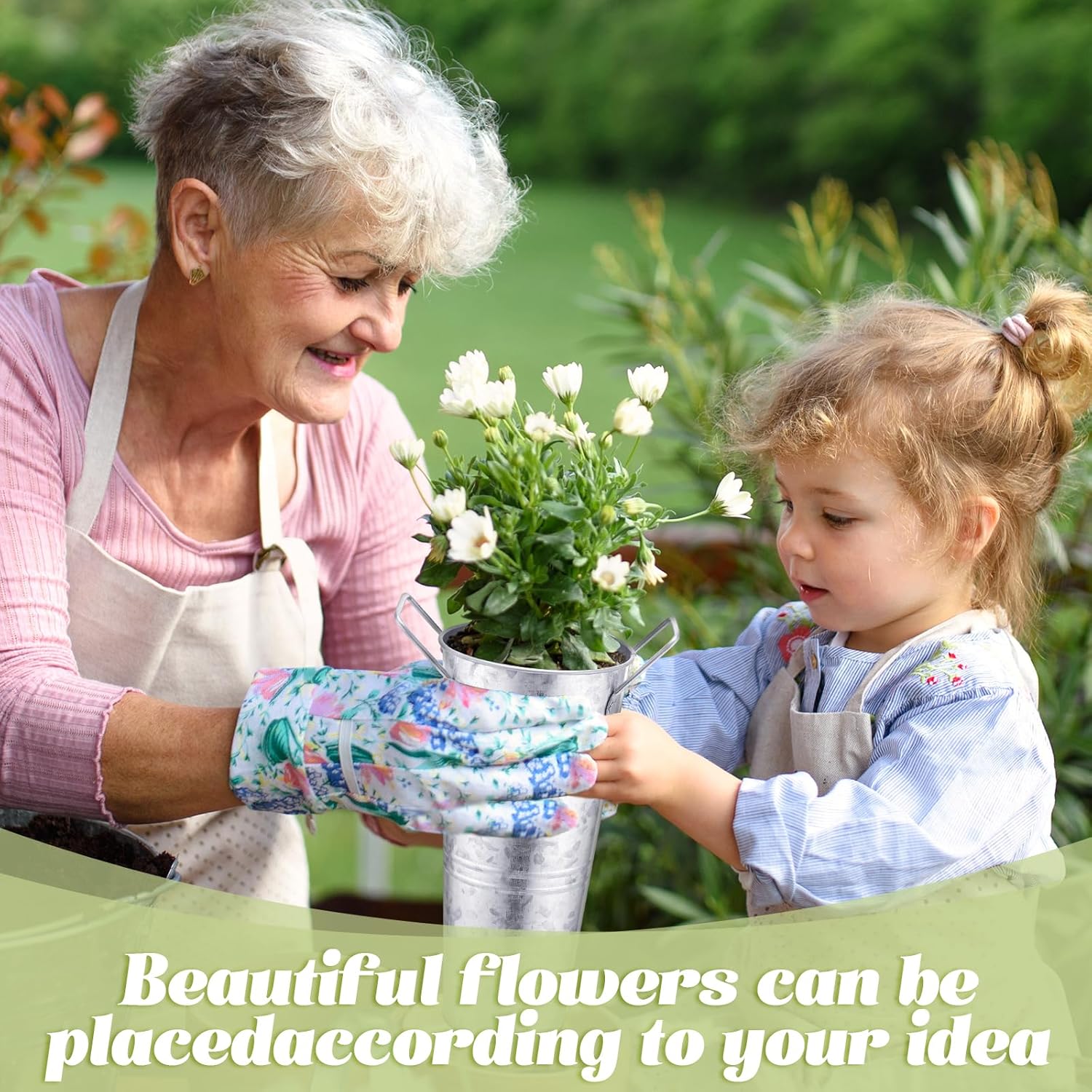 Chumia 8 Pcs Galvanized Flower Buckets Bulk 12.6 Inch and 9 Inch DIY Bouquet Bar Supplies Table Decor Vase Wedding Tall Metal French Cut Planter Rustic Vintage Centerpiece Farmhouse Florist