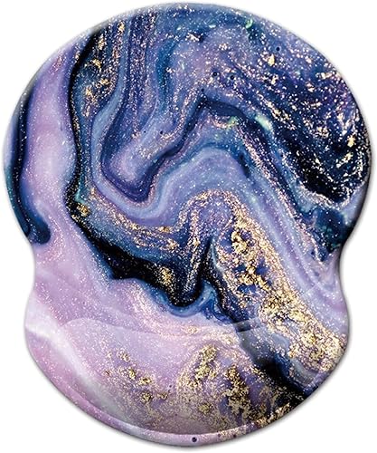 Miniatura 14 de Alfombrilla para mouse con soporte de muñeca, alfombrilla antideslizante para mouse para oficina, computadora, laptop y Mac, duradera, cómoda y 05