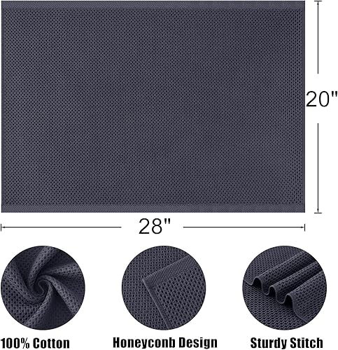 Miniatura 560 de Kitinjoy - Paños de cocina 100% algodón, paquete de 6 paños de cocina ultra suaves y absorbentes para secar platos, toallas de cocina de secado