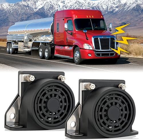 Alarma de respaldo para automóvil, bocina de marcha atrás, 110 DB, 1248 V, alarma de advertencia, zumbador, sirena, bocina impermeable para equipo